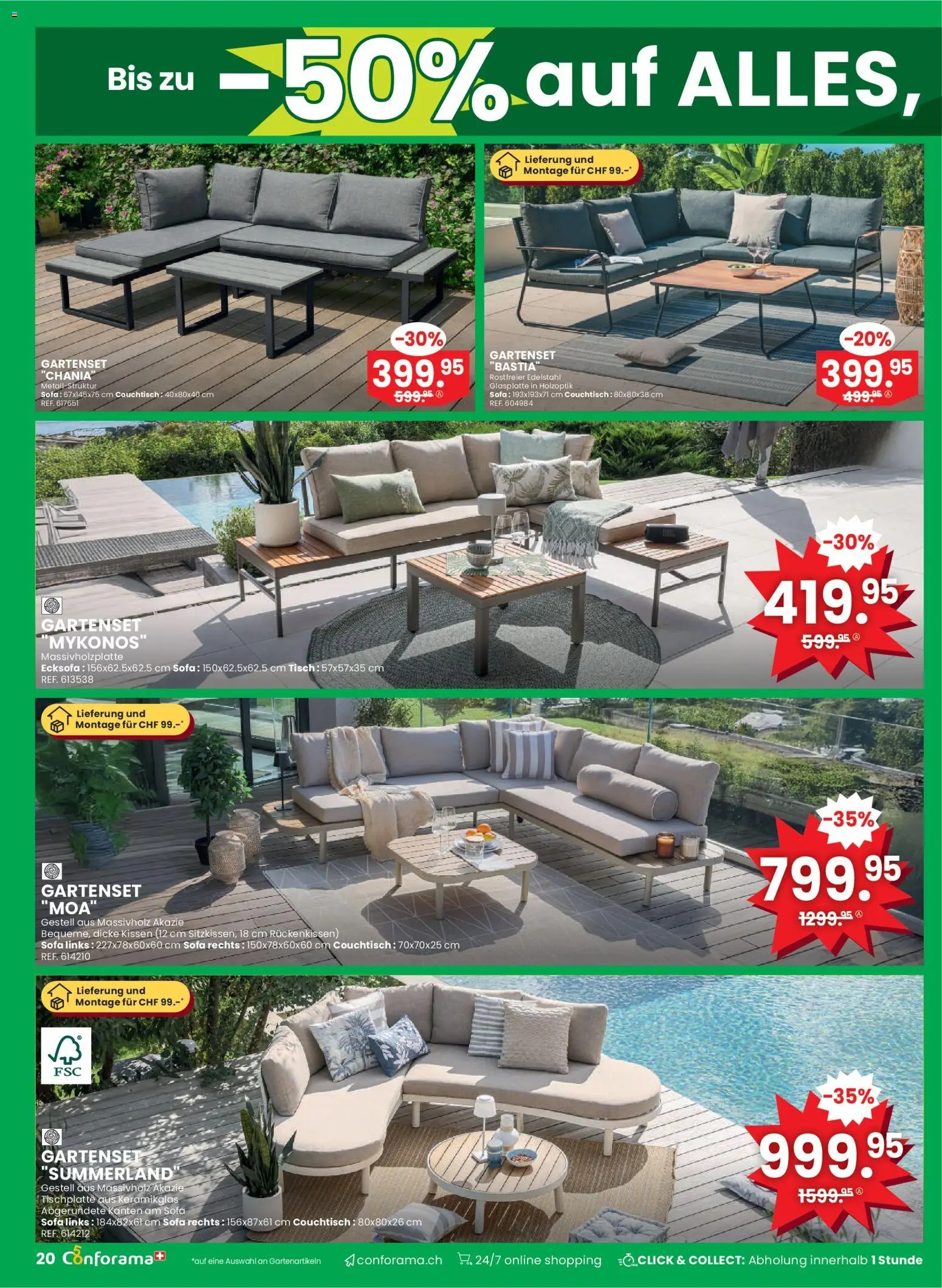 Conforama aktionen Primavera – gültig ab 01.04.2026 | Seite: 20 | Produkte: Tisch, Sofa, Couchtisch, Ecksofa
