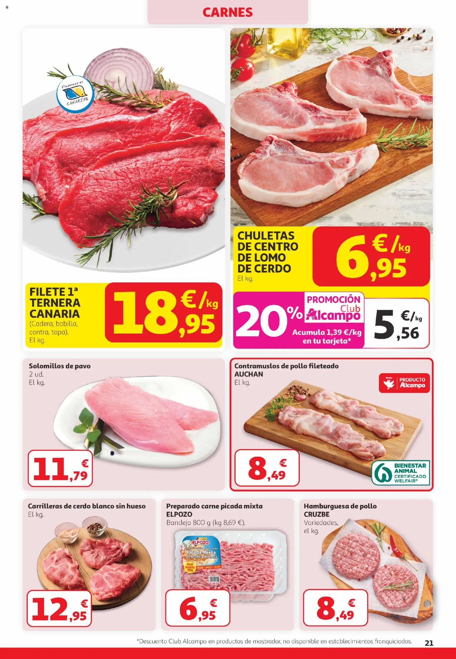 Alcampo -  Canarias │ válido desde el 26.02.2026 | Página: 21 | Productos: Cerdo, Filete, Σοκολατούχο γάλα, Bandeja