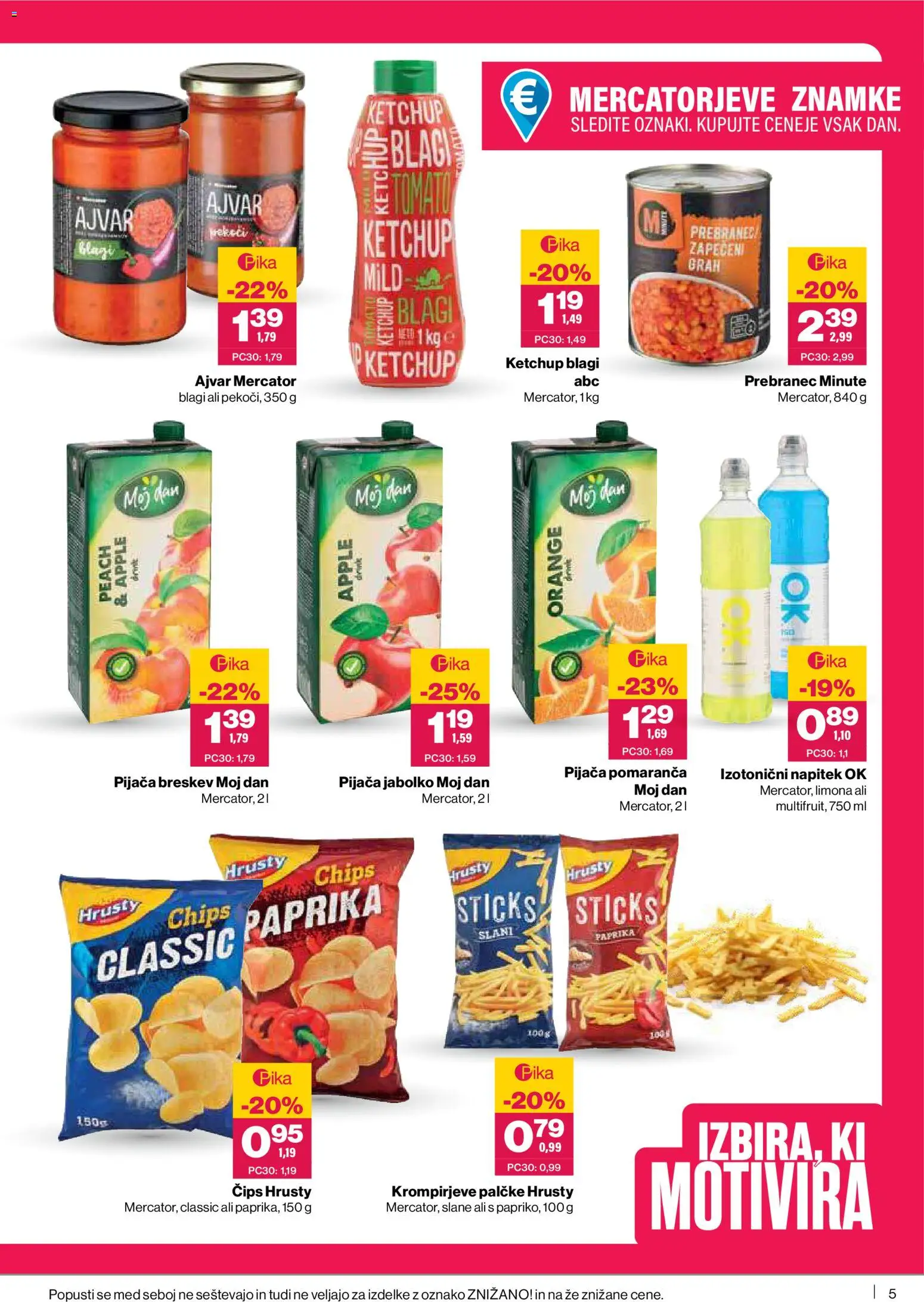 Novi Mercator katalog ponudbe – veljaven od 16.04.2026 | Stran: 5 | Izdelki: Paprika, Cips, Limona, Breskev