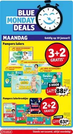 Kruidvat folder week 4 - Voorbeeld van een folder van Kruidvat, geldig van 19.01.2026 | Pagina: 9 | Producten: Pampers, Kan