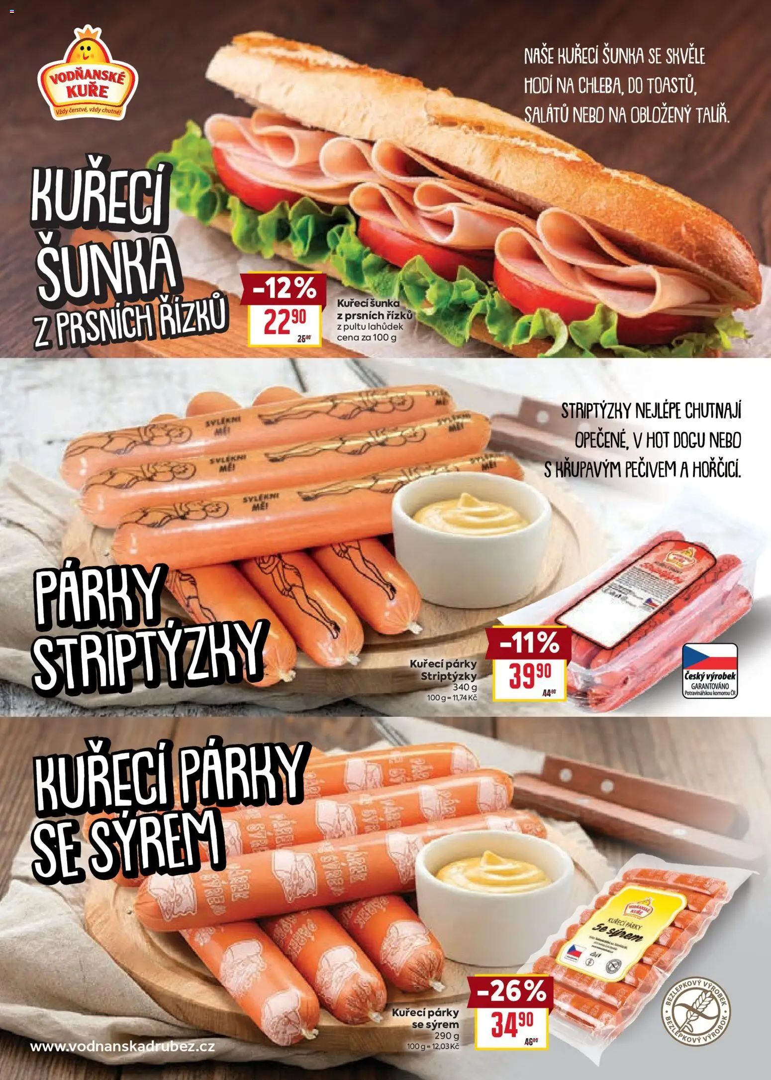 Billa leták - Partneři od 19.11.2025 | Strana: 7 | Produkty: Šunka, Párky, Kuřecí šunka, Kuře