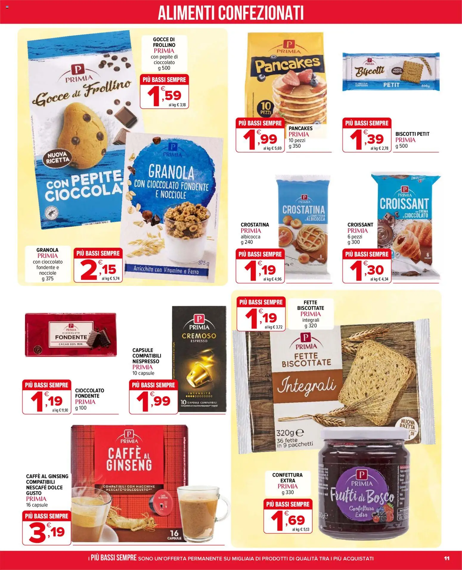 Volantino Iperal del 14.01.2026 | Pagina: 11 | Prodotti: Cioccolato, Biscotti, Cacao, Fette biscottate