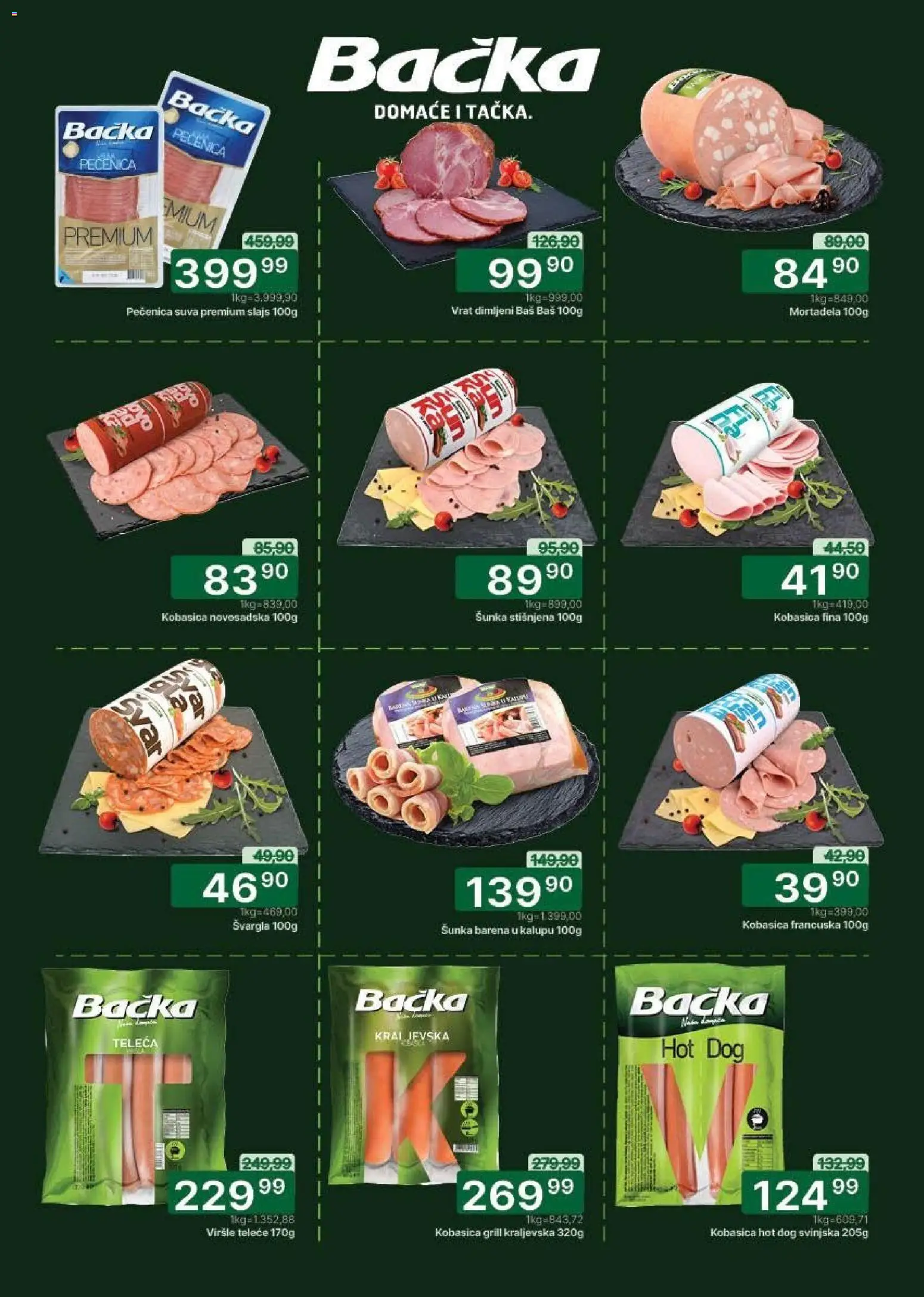 Univerexport katalog - važi od 02.02.2026 | Strana: 4 | Proizvode: Mortadela, Šunka, Kobasica, Pečenica