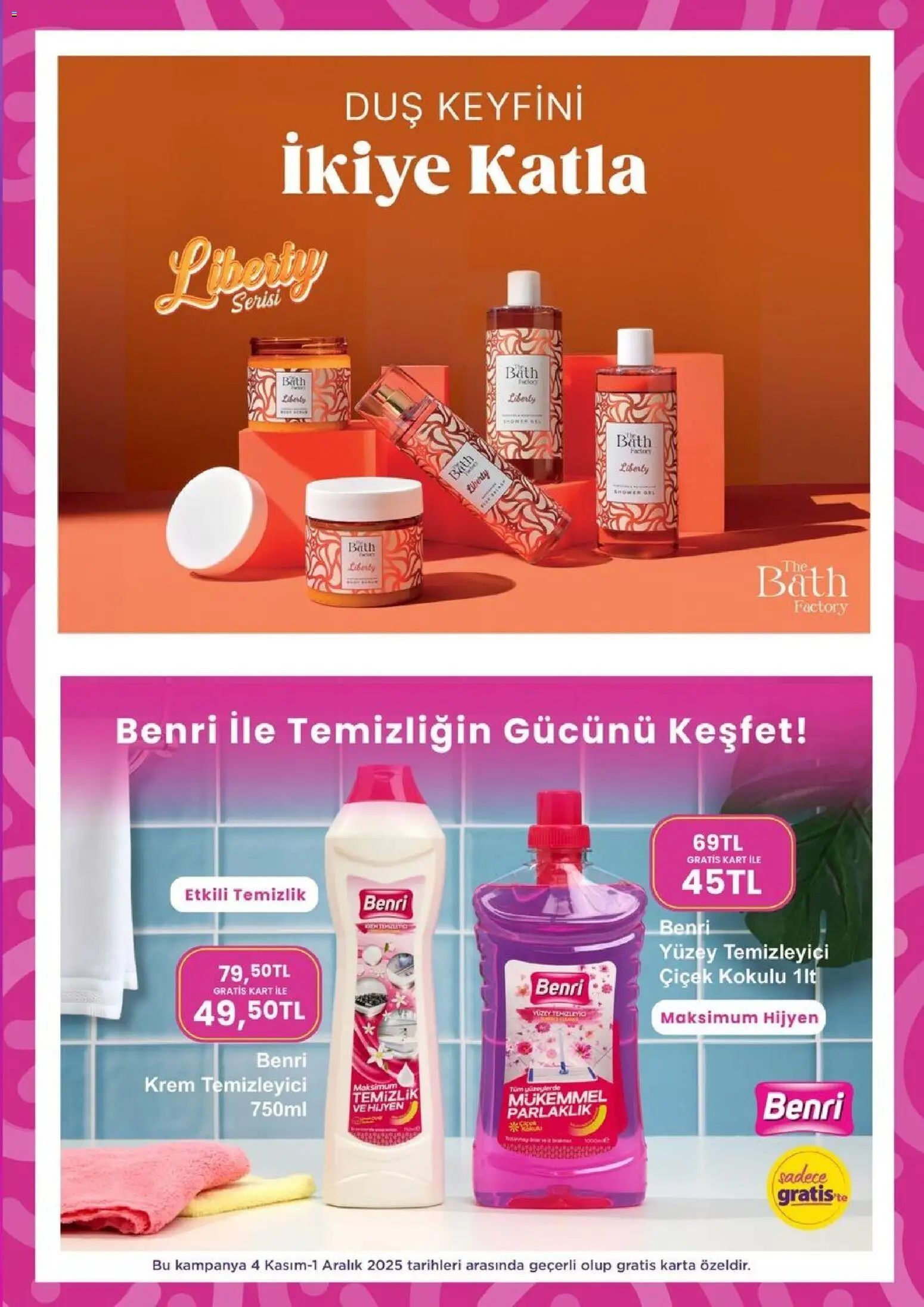 Gratis Black Friday - 01.11.2025 tarihinden itibaren geçerlidir | Sayfa: 51 | Ürünler: Duş, Krem, Yüzey temizleyici
