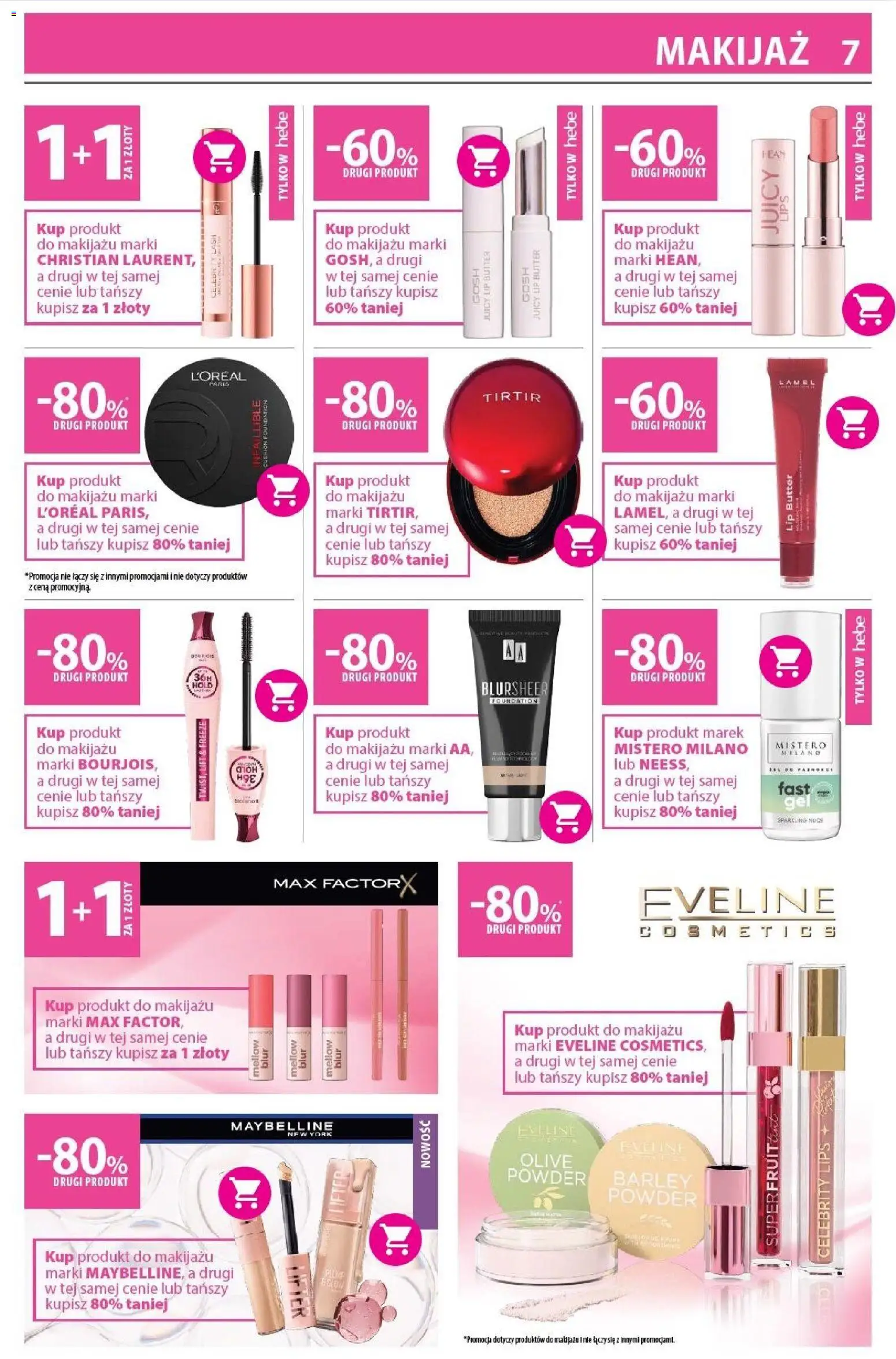 Hebe Gazetka od 17.02.2026 | Strona: 7 | Produkty: Makijaż