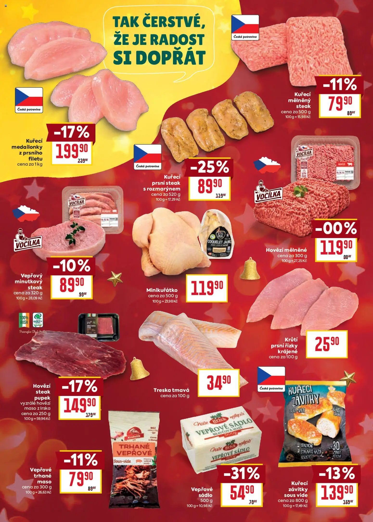 Billa leták - Delikatesy od 03.12.2025 | Strana: 10 | Produkty: Sádlo, Hovězí, Sous vide, Steak