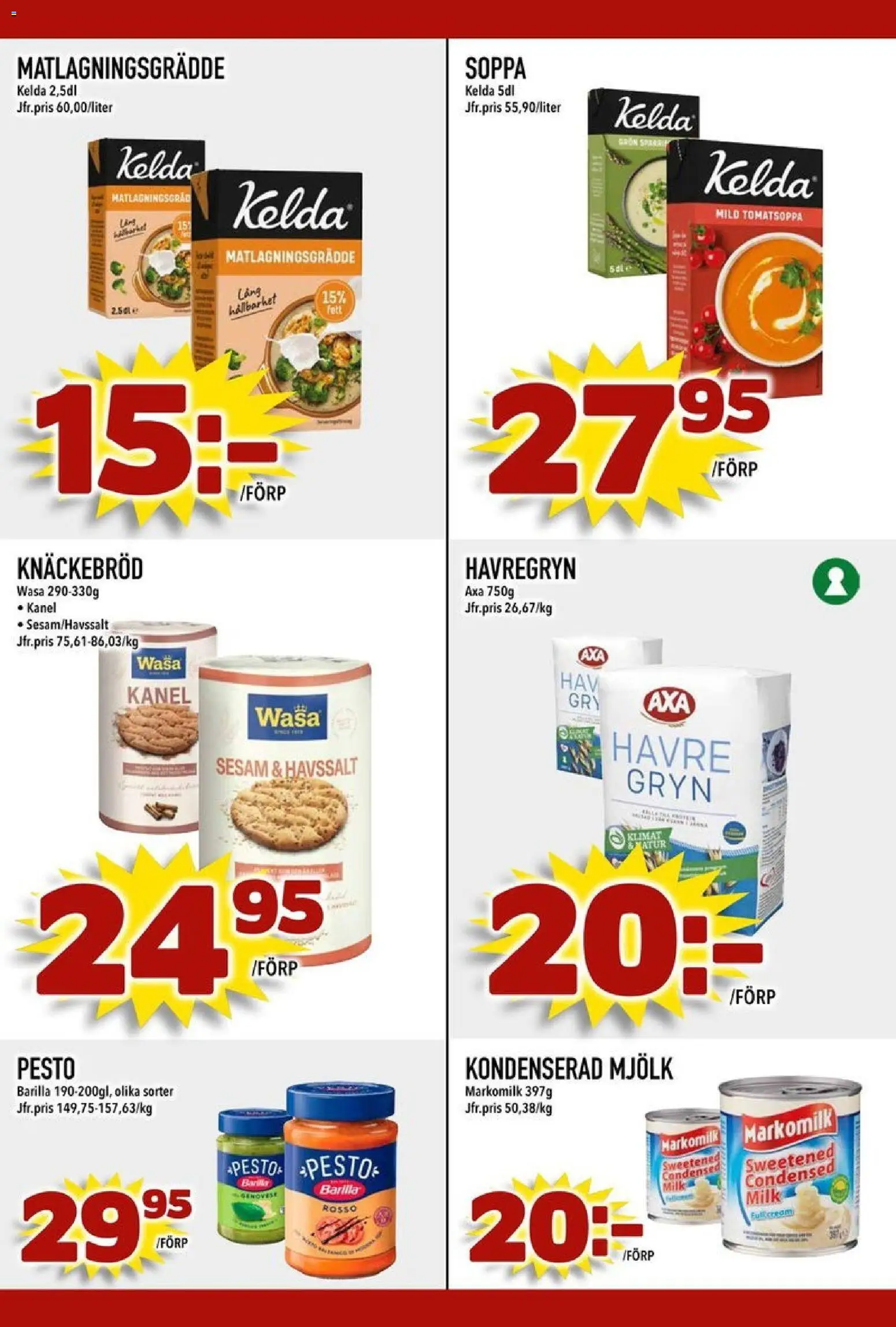 Din Mat reklamblad aktuell från 29.12.2026 | Sida: 7 | Produkter: Knäckebröd, Havregryn, Kanel, Pesto