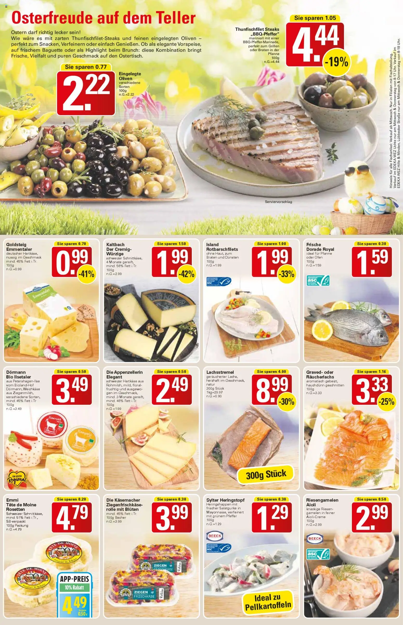 WEZ Prospekt 	 – gültig ab 30.03.2026 | Seite: 3 | Produkte: Dorade, Räucherlachs, Uhr, Frischkase