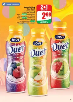 Pogląd oferty "Jogurt pitny Jovi Duet, 3 rodzaje, 350 g. Mieszaj dowolnie rodzaje" - ważna od 18.03.2026 | Strona: 39
