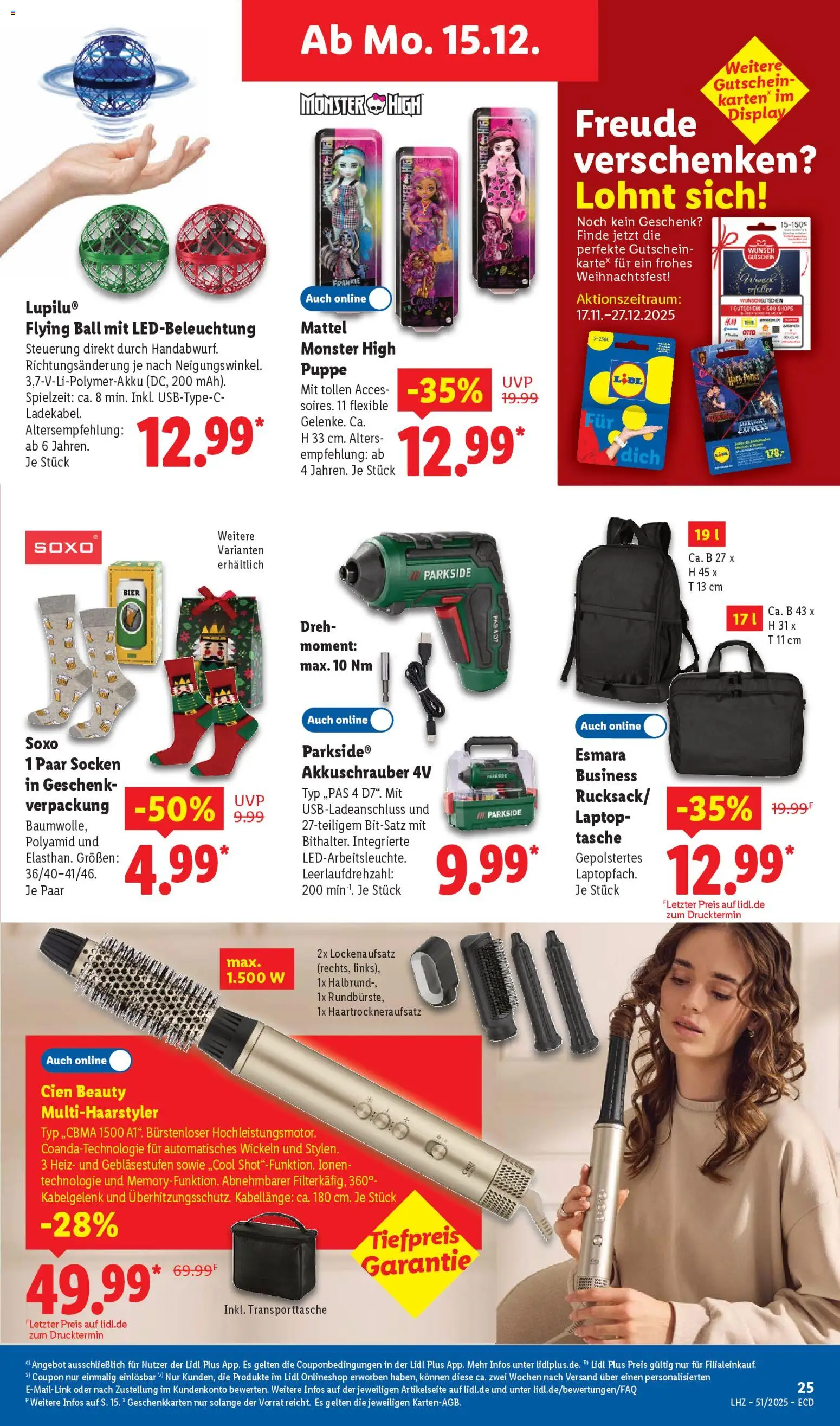 Lidl - Prospekt – gültig ab 15.12.2025 | Seite: 41 | Produkte: Tasche, Bier, Monster, Socken