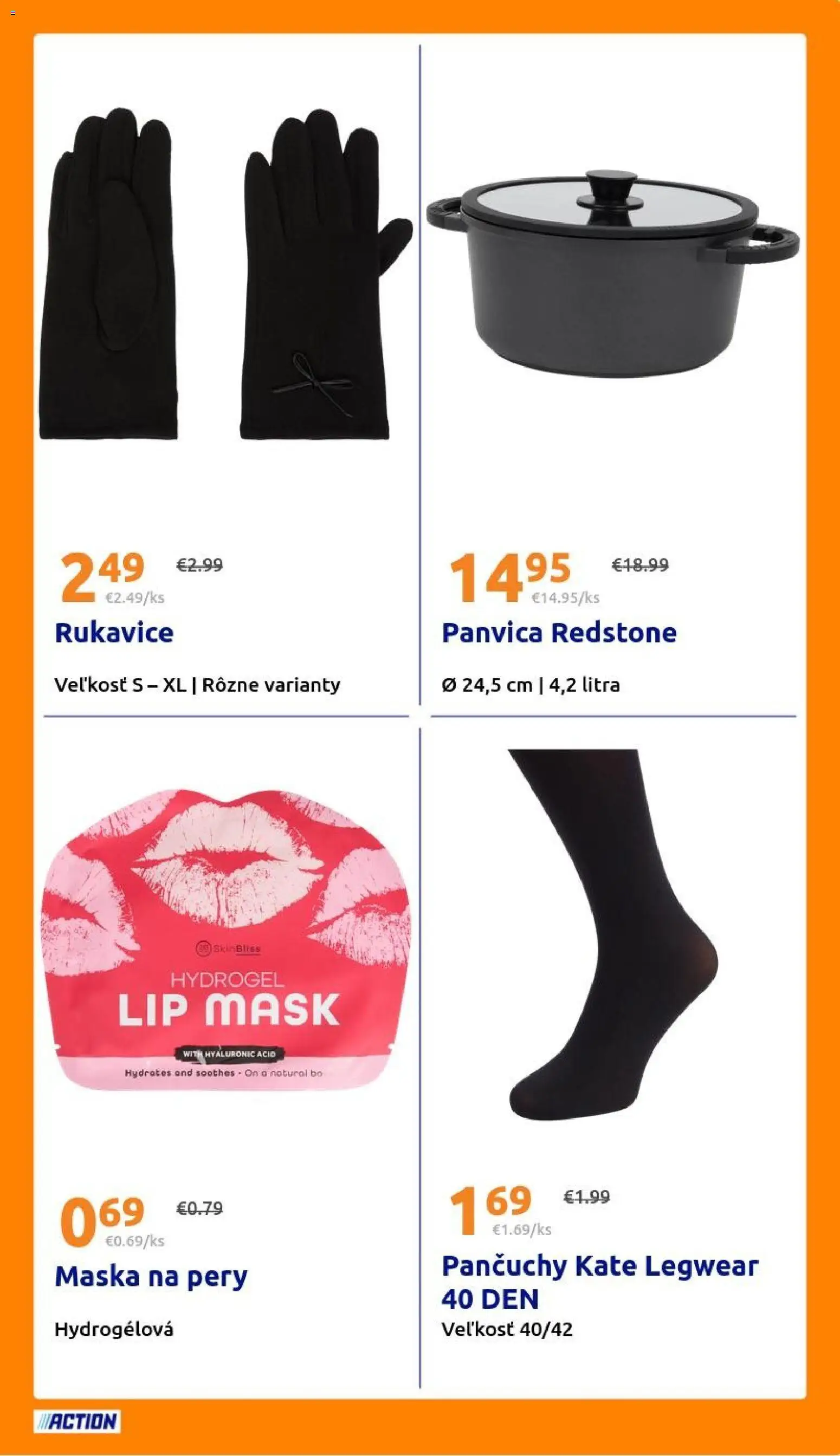 Nové Action akcie – leták je platný od 19.11.2025 | Strana: 25 | Produkty: Panvica, Maska, Rukavice