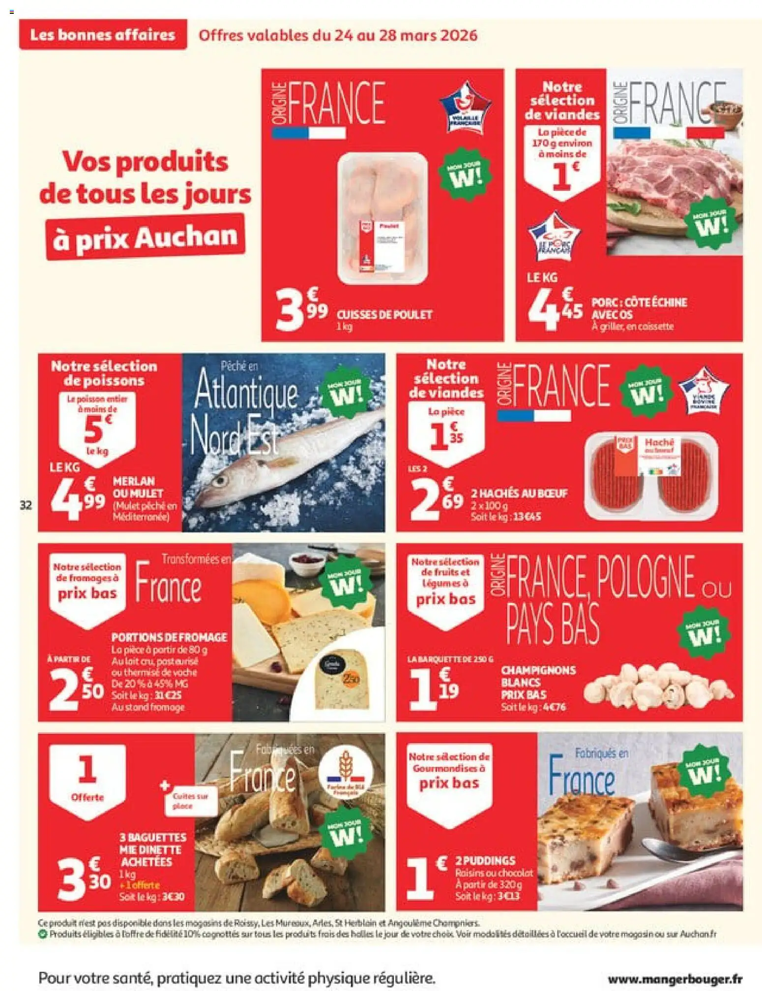 {H1} | Page: 34 | Produits: Cuisses de poulet, Pêche, Porc, Poisson