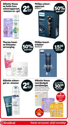 Philips scheerapparaat S5467/17, Philips shaver S5467/17, 5000 Series, Easy shave, clean & comfortable - Voorbeeld van een folder van Kruidvat, geldig van 21.04.2026 | Pagina: 33 | Producten: Gel, Crème, Trimmer, Kan