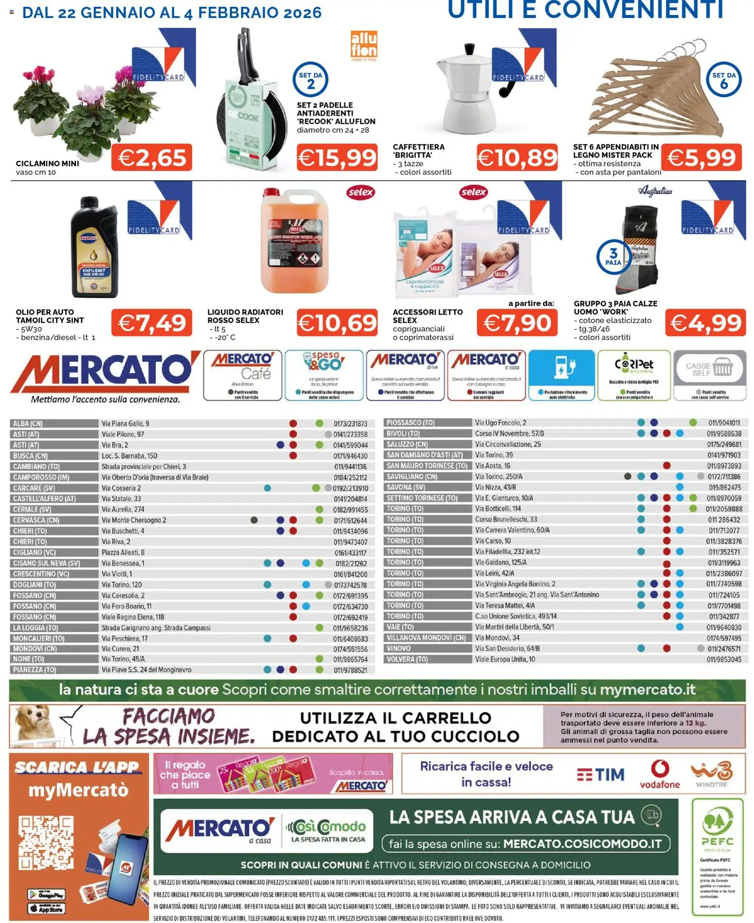 Volantino Mercatò del 22.01.2026 | Pagina: 24 | Prodotti: Caffettiera, Olio, Letto, Appendiabiti