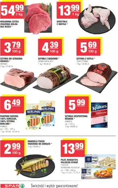 Spar Gazetka od 10.09.2025 | Strona: 4 | Produkty: Kurczak, Parówki, Szynka, Paluszki rybne
