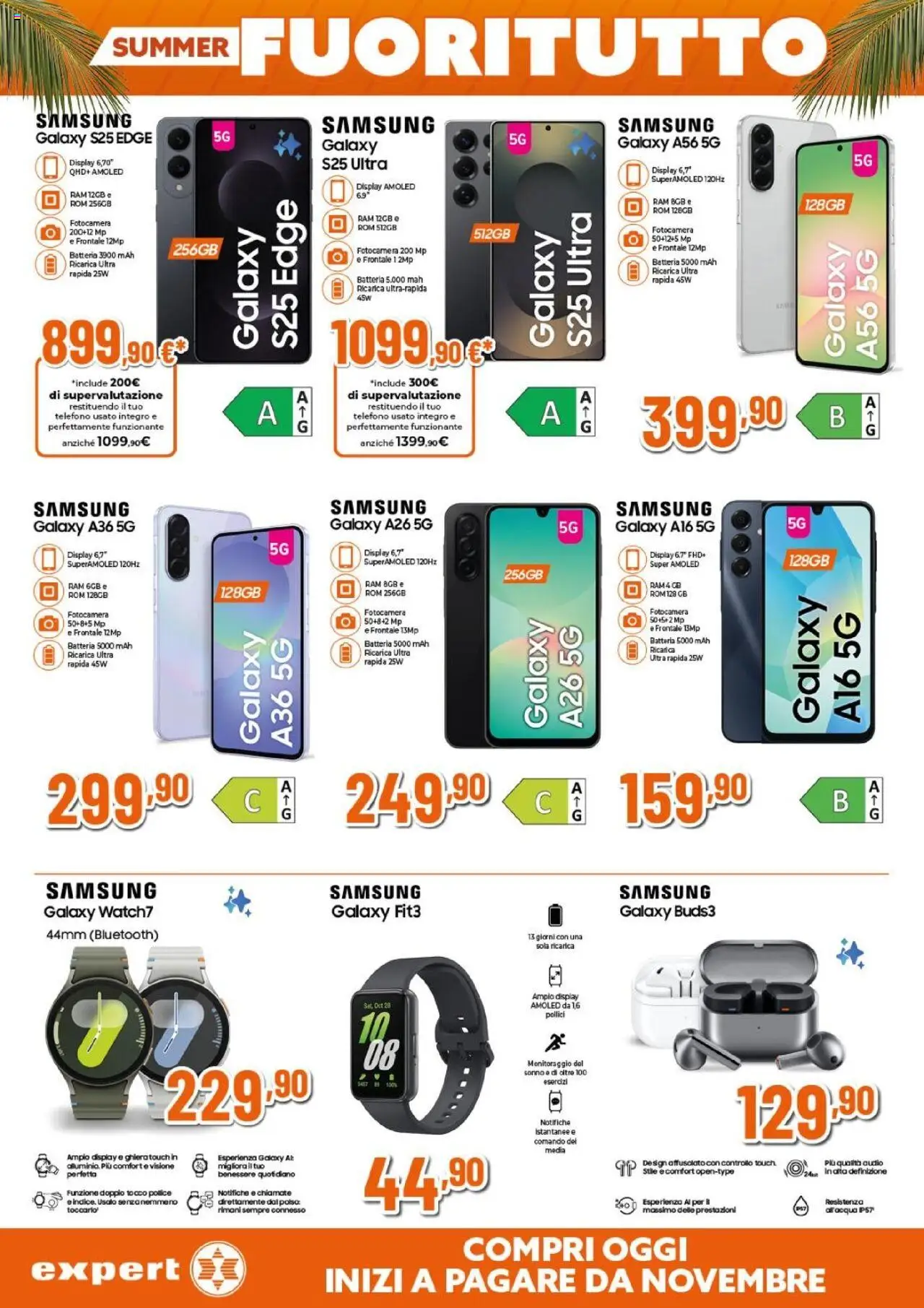 Volantino Expert del 31.07.2025 | Pagina: 14 | Prodotti: Samsung Galaxy, Fotocamera, Batteria, Samsung