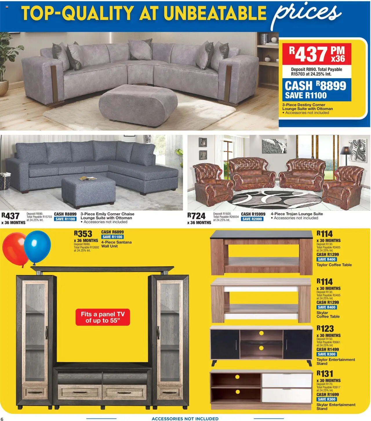 OK Furniture Catalogue │ valid from 17.06.2025 | Page: 6 | Products: Coffee table, Wall unit, Ottoman, Chaise