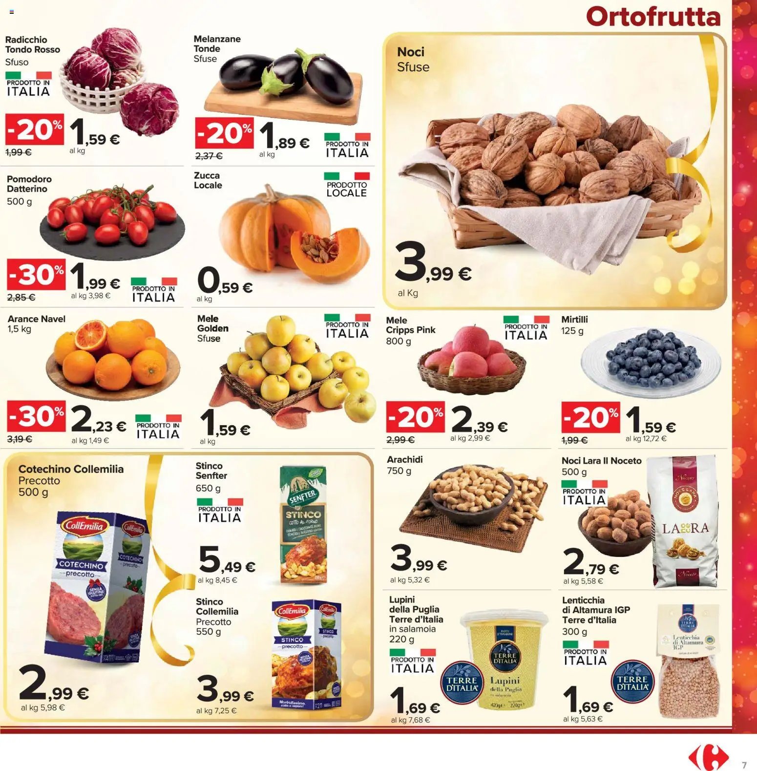 Volantino Carrefour del 02.12.2025 | Pagina: 7 | Prodotti: Mele, Noci, Zucca, Arachidi