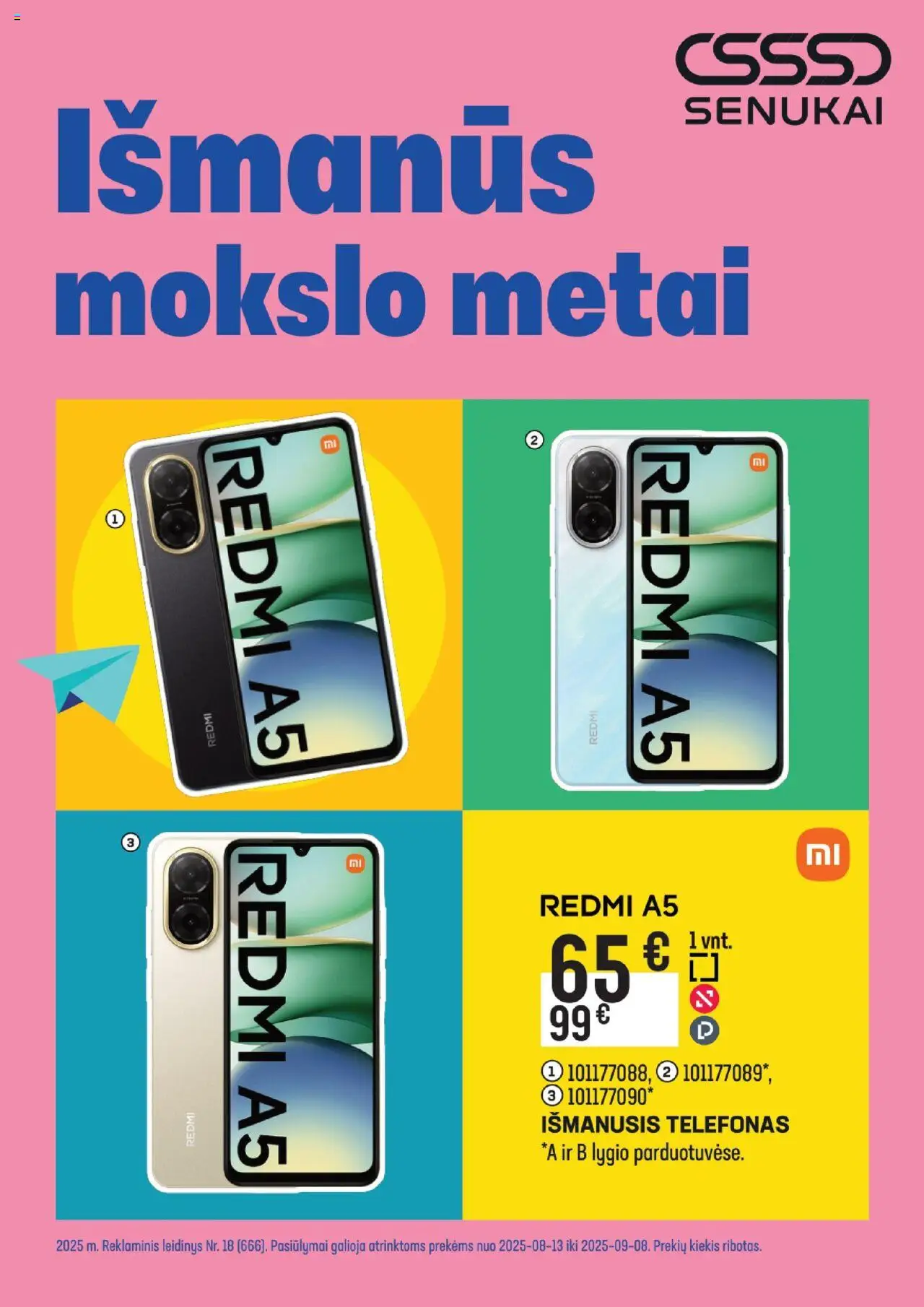 Senukai - Leidinys│galioja nuo 13.08.2025 | Puslapis: 1 | Prekių: Telefonas, Išmanusis telefonas
