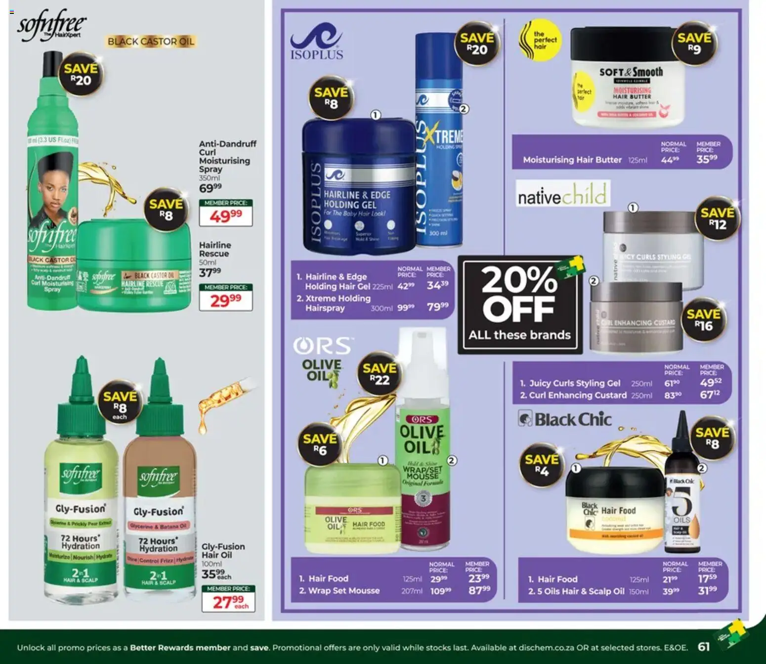New Dis-Chem catalogue – valid from 19.02.2026 | Page: 61 | Products: Custard, Butter, Oil, Hair oil
