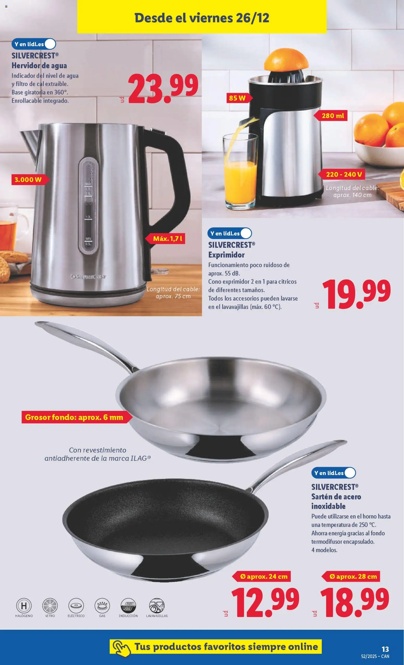 Lidl - Canarias  │ válido desde el 22.12.2025 | Página: 23 | Productos: Pan, Cable, Horno, Lavavajillas