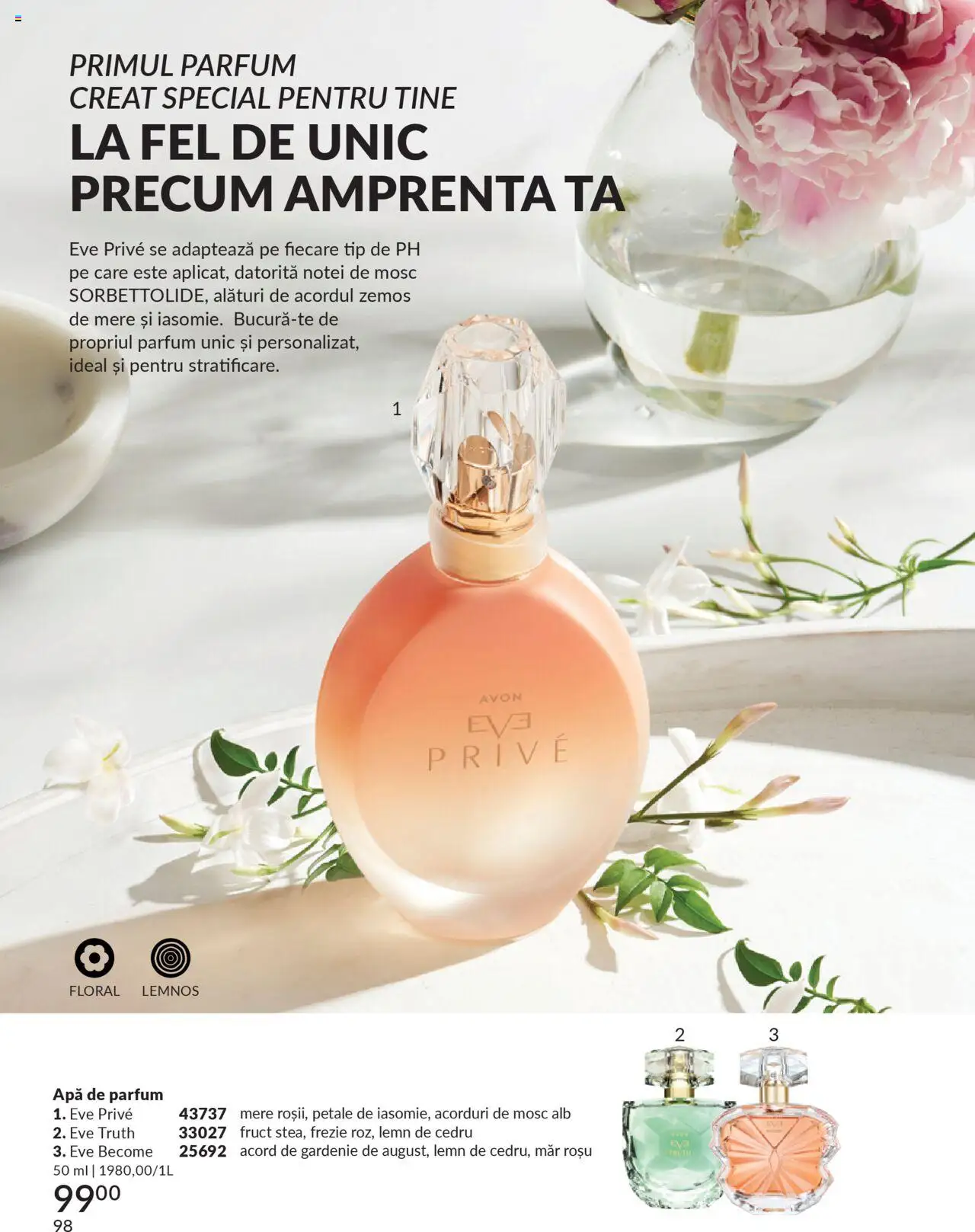 Noul catalog Avon – valabil de la 01.10.2025 | Pagină: 100 | Produse: Apă de parfum, Parfum, Mere, Apă