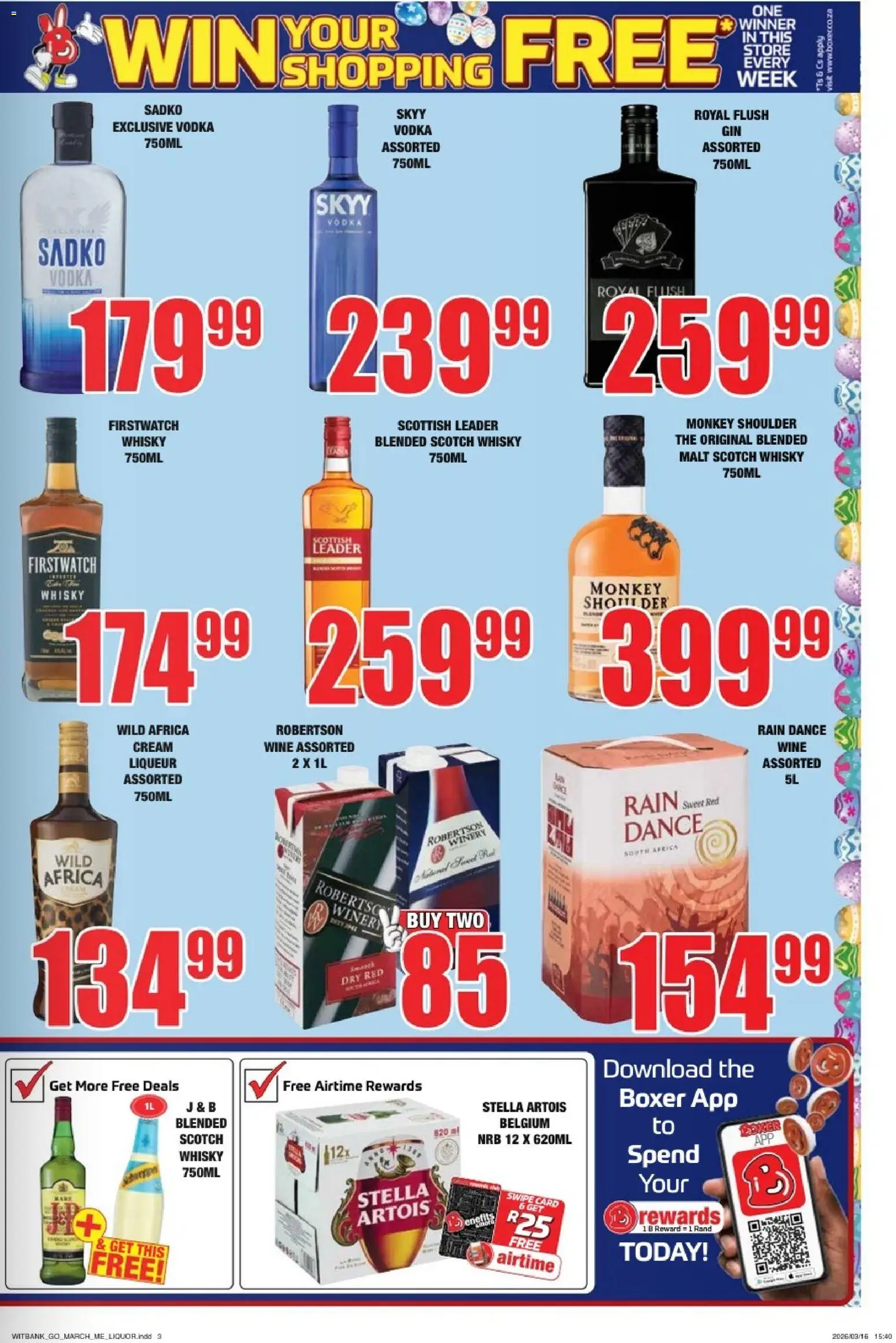 New Boxer catalogue – valid from 26.03.2026 | Page: 3 | Products: Wine, Beer, Gin, Cream