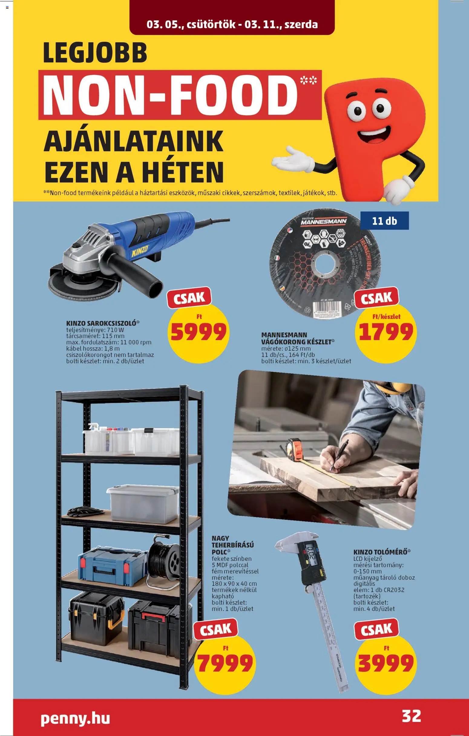PENNY akciós ujság - amely érvényes a következő dátumtól: 05.03.2026 | Oldal: 36 | Termékek: Kábel, Tároló doboz, Polc, Doboz