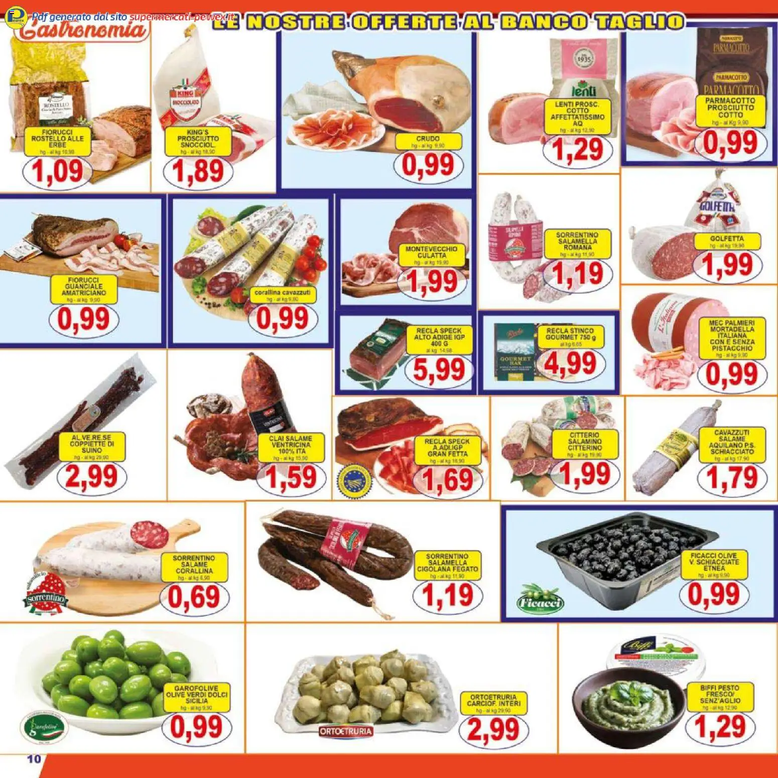 Volantino Pewex del 17.03.2026 | Pagina: 10 | Prodotti: Speck, Salame, Pesto, Guanciale