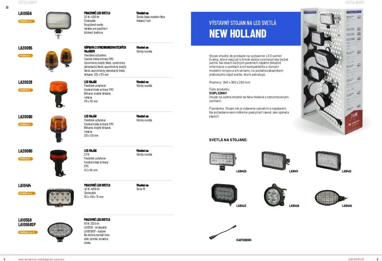 Nové Kramp akcie – leták je platný od 12.08.2025 | Strana: 10 | Produkty: Led svetlá, Svetlo, Polica, Led