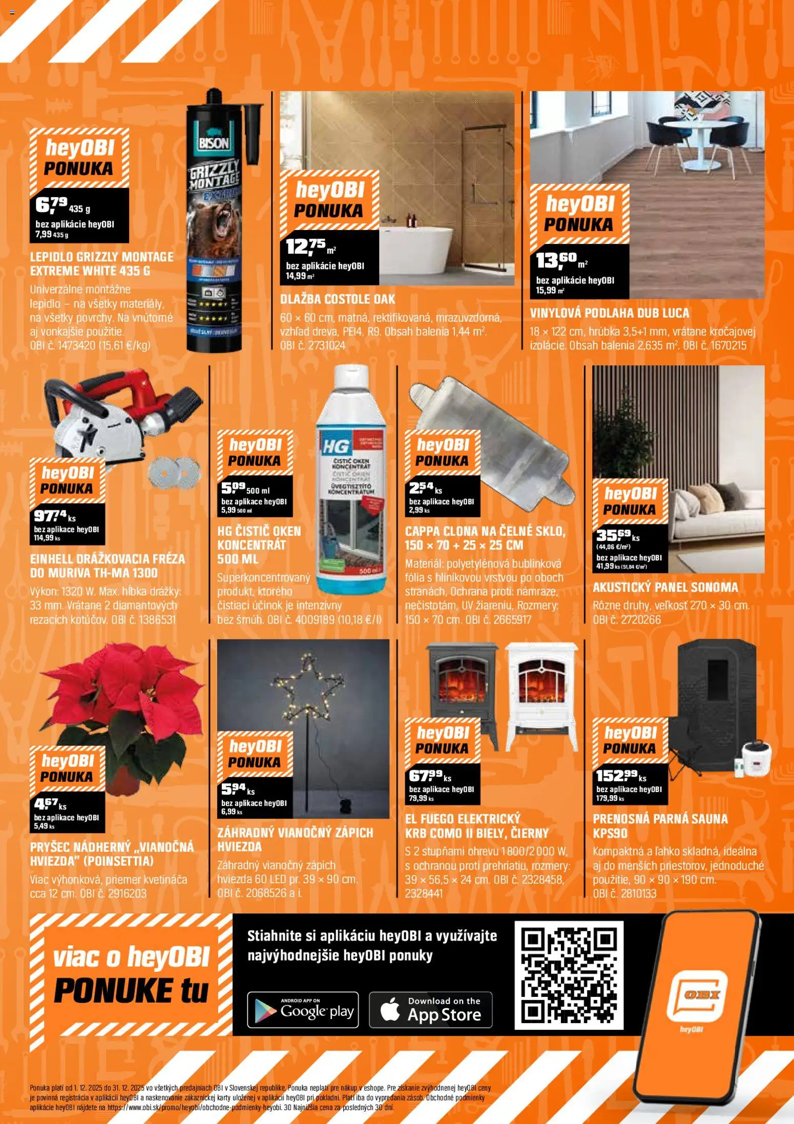 Nové OBI akcie – leták je platný od 01.12.2025 | Strana: 11 | Produkty: Vinylová podlaha, Fréza, Dlažba, Drážkovacia fréza