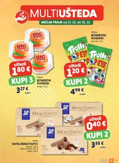 Multiušteda Studenac - Pregled kataloga iz trgovine Studenac, vrijedi od 17.12.2025 | Stranica: 9 | Proizvodi: Bomboni, Štapići