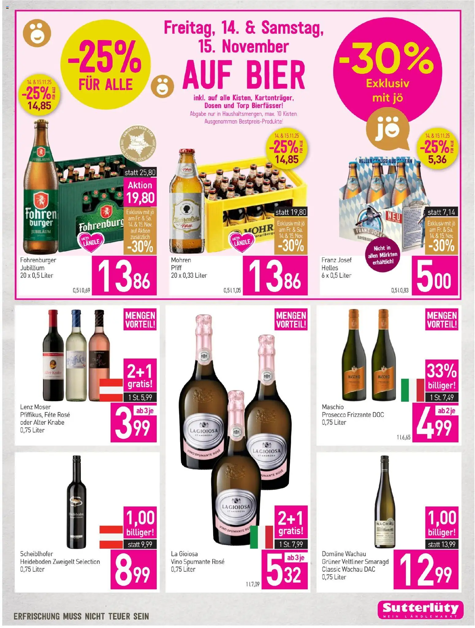 Sutterlüty Flugblatt gültig ab 13.11.2025 | Seite: 13 | Produkte: Bier