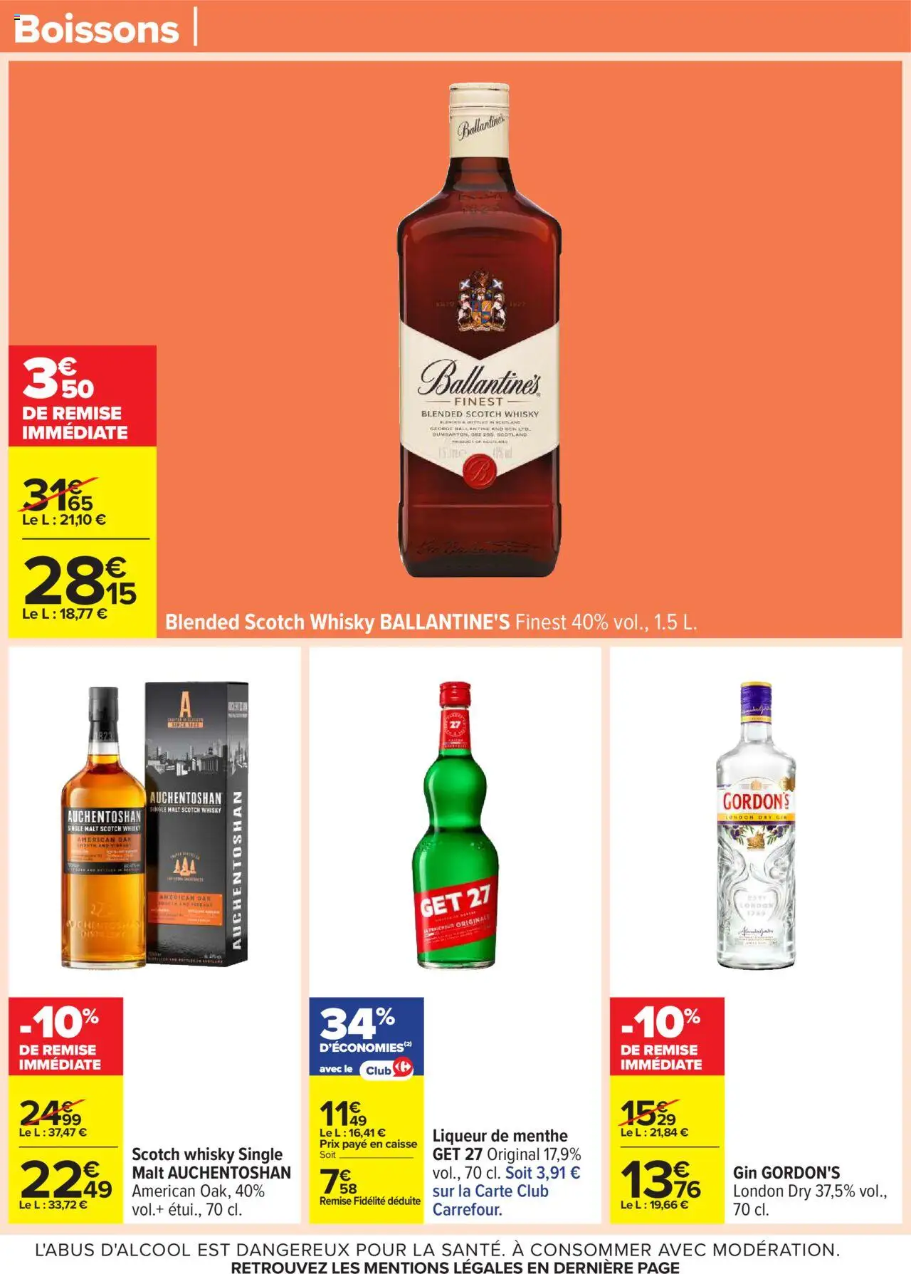  | Page: 58 | Produits: Étui, Liqueur, Scotch whisky Ballantine's, Gin