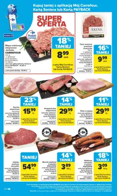 Pogląd oferty "Carrefour Gazetka" - ważna od 12.01.2026 | Strona: 22 | Produkty: Kiełbasa, Karta, Mięso, Polędwiczka wieprzowa