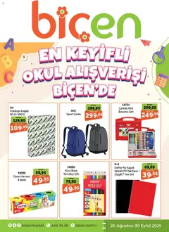 20.08.2025 tarihinden itibaren geçerli olan Biçen Market kataloğu önizlemesi