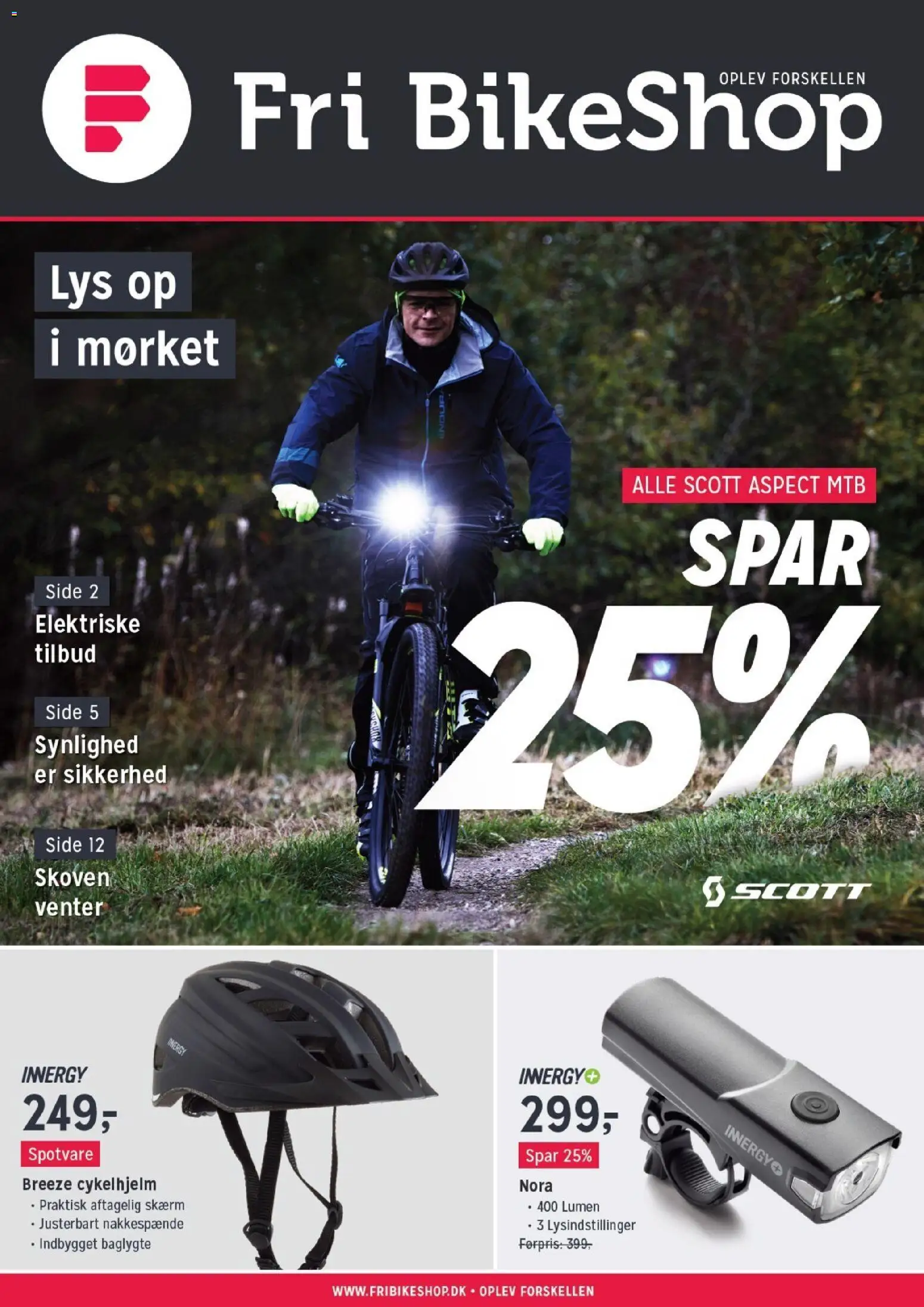 Fri BikeShop tilbudsavis – gyldig fra 31.10.2025 | Side: 1 | Produkter: Skærm