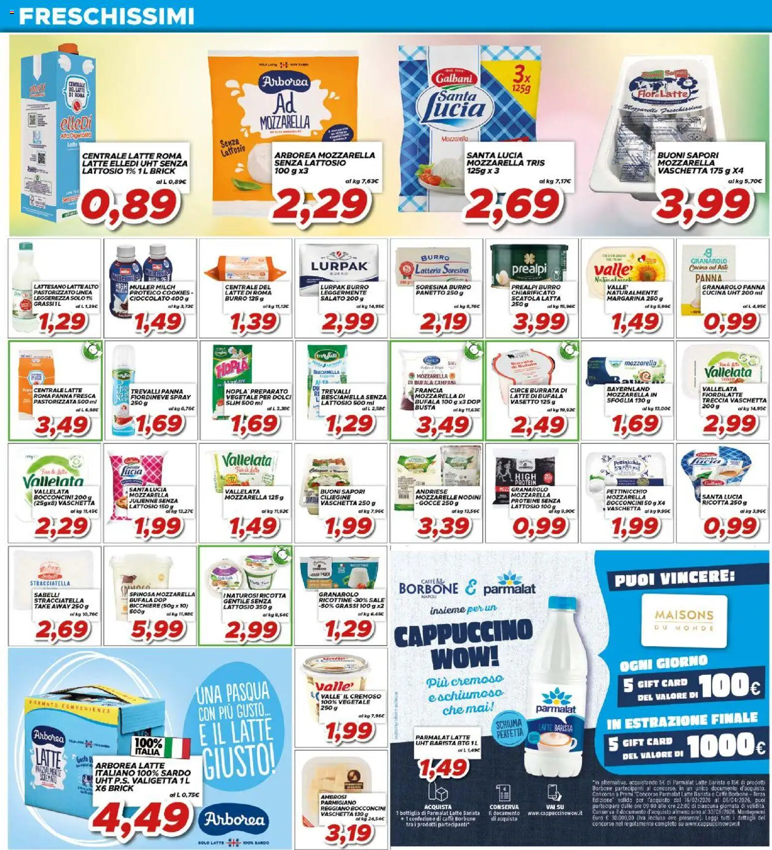 Volantino Ma Supermercati del 27.03.2026 | Pagina: 12 | Prodotti: Mozzarella senza lattosio, Panna, Ricotta, Parmigiano