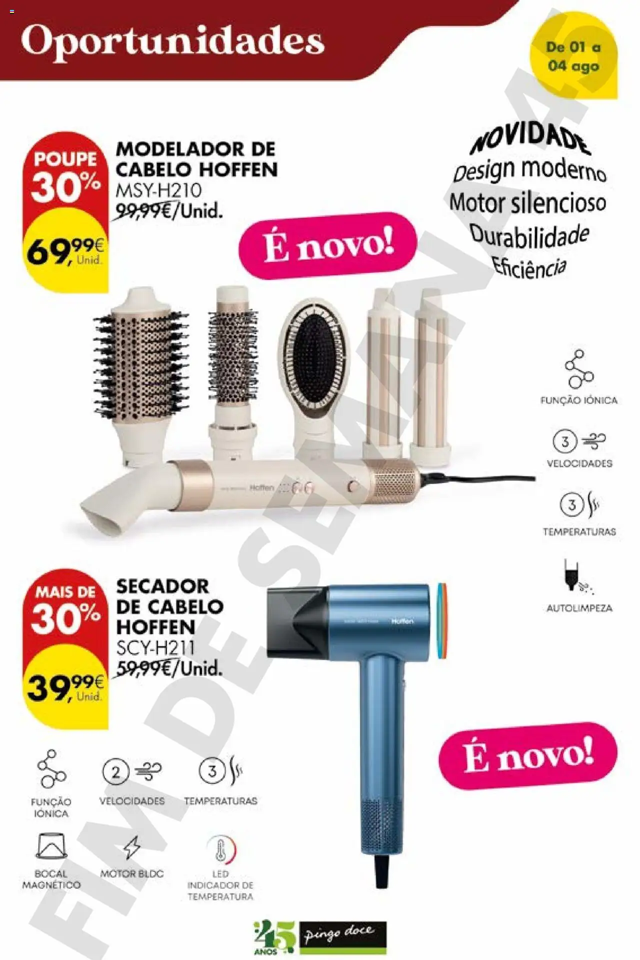 Pingo Doce Poupe este Fim de Semana │ válido de 01.08.2025 | Página: 20 | Produtos: Secador, Secador de cabelo, Modelador de cabelo