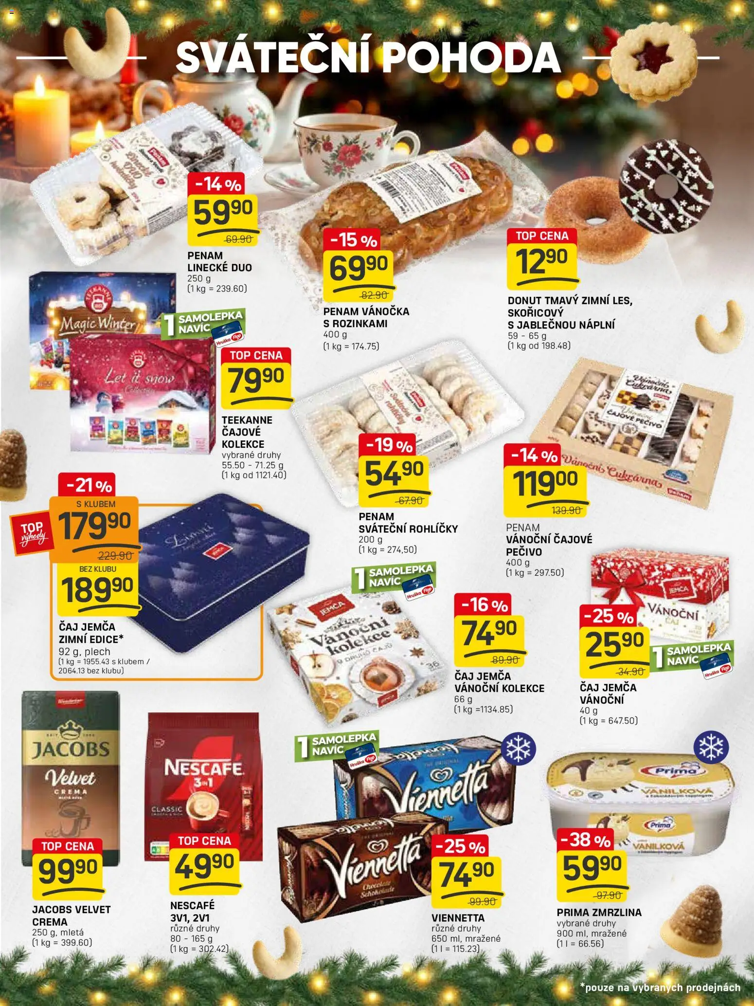 Flop leták - Vánoce od 26.11.2025 | Strana: 5 | Produkty: Viennetta, Plech, Jacobs, Nescafé