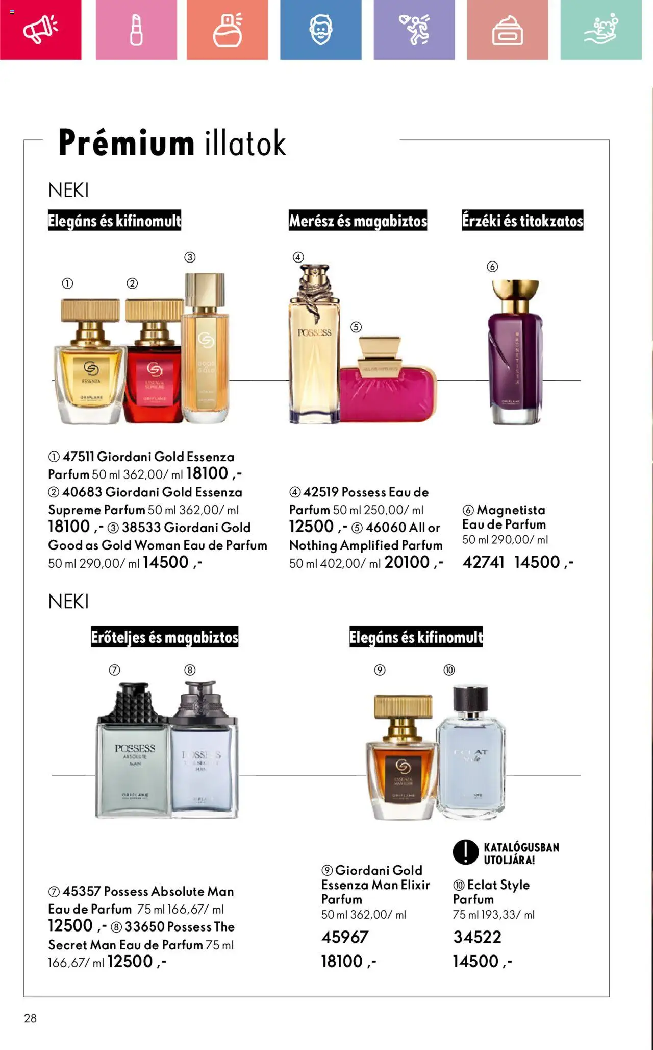 Oriflame akciós ujság - amely érvényes a következő dátumtól: 17.08.2025 | Oldal: 28 | Termékek: Parfüm