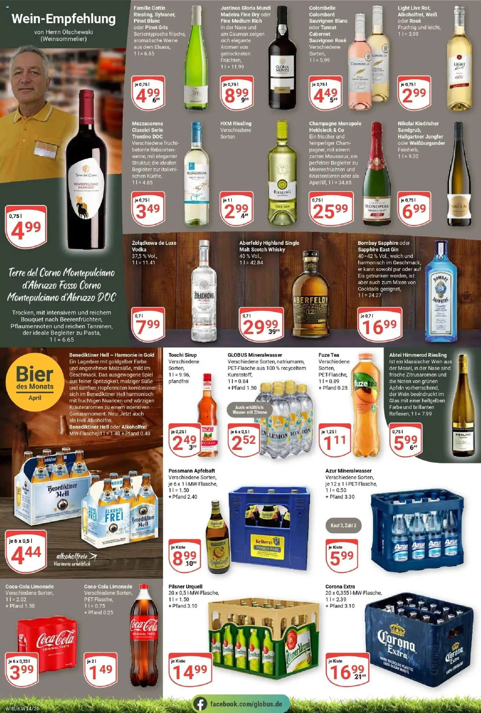 Globus prospekt Wiesbaden-Nordenstadt	 – gültig ab 30.03.2026 | Seite: 20 | Produkte: Spiel, Bier, Wasser, Zitrone