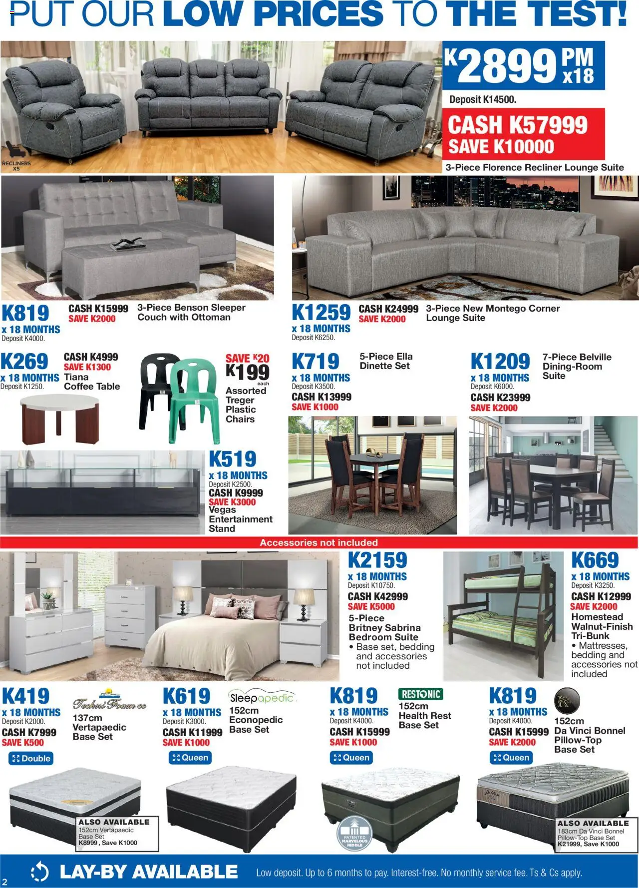 OK Furniture - Lowest Prices Guaranteed Catalogue Zambia  │ valid from 28.05.2025 | Page: 2 | Products: Couch, Coffee table, Table, Lounge suite