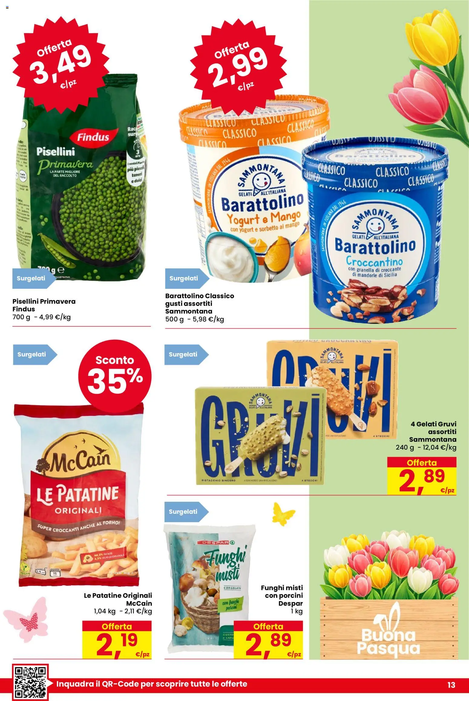 Volantino Despar del 26.03.2026 | Pagina: 13 | Prodotti: Yogurt, Sorbetto, Mango, Mandorle