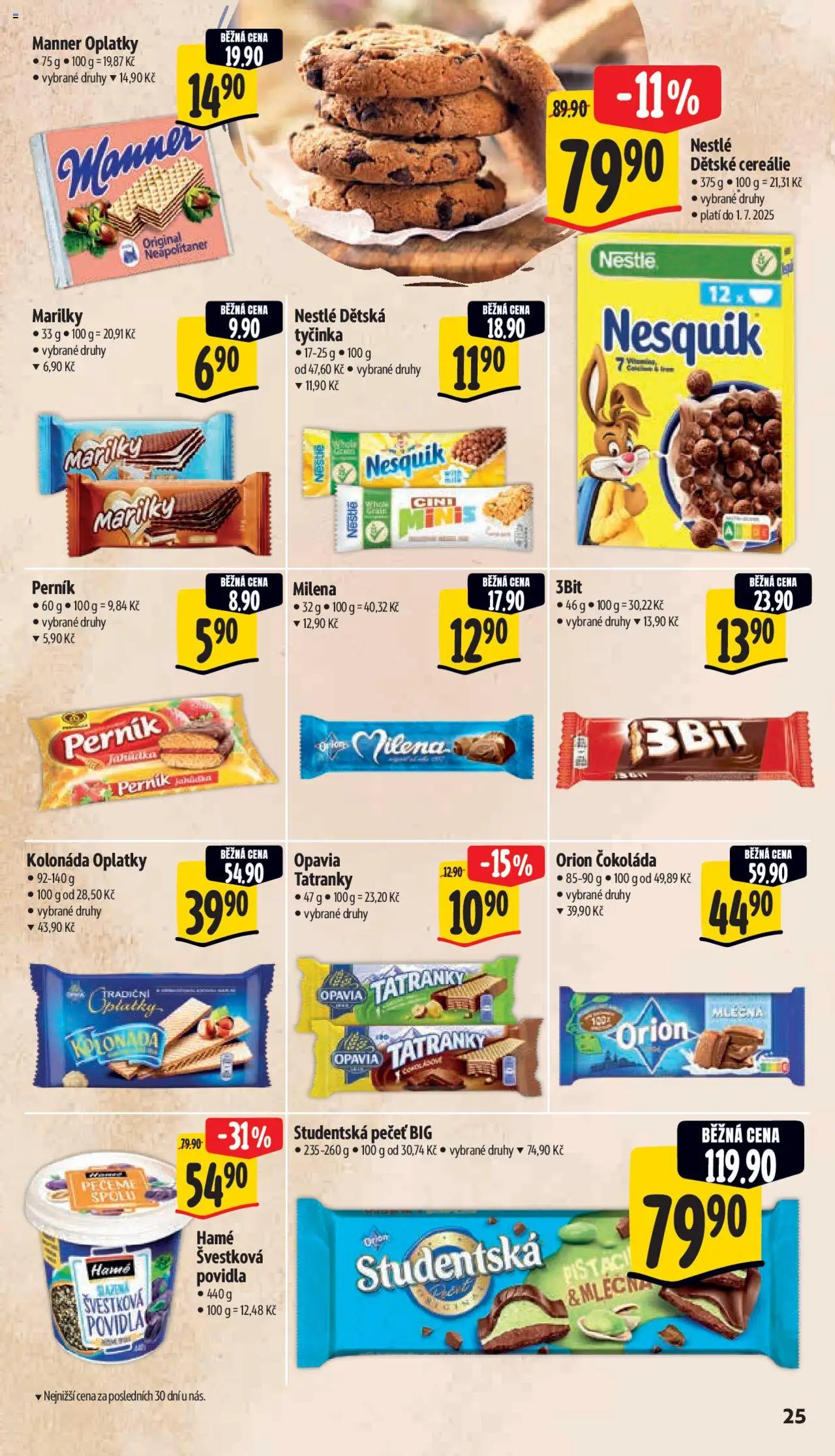 Albert leták - Supermarket od 18.06.2025 | Strana: 33 | Produkty: Tatranky, Cereálie, Povidla, Perník