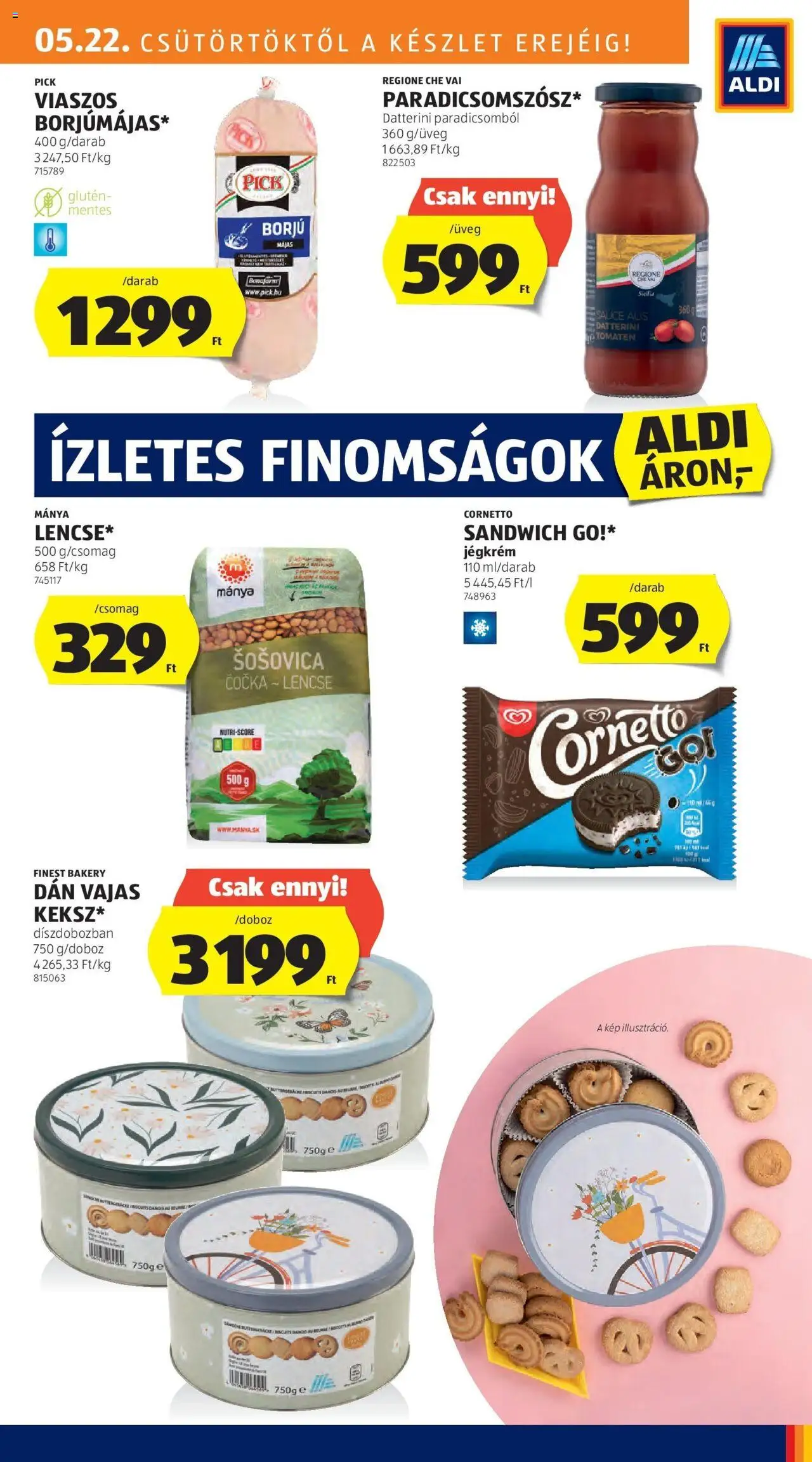 Aldi akciós ujság - amely érvényes a következő dátumtól: 29.05.2025 | Oldal: 13 | Termékek: Pick, Lencse, Jégkrém