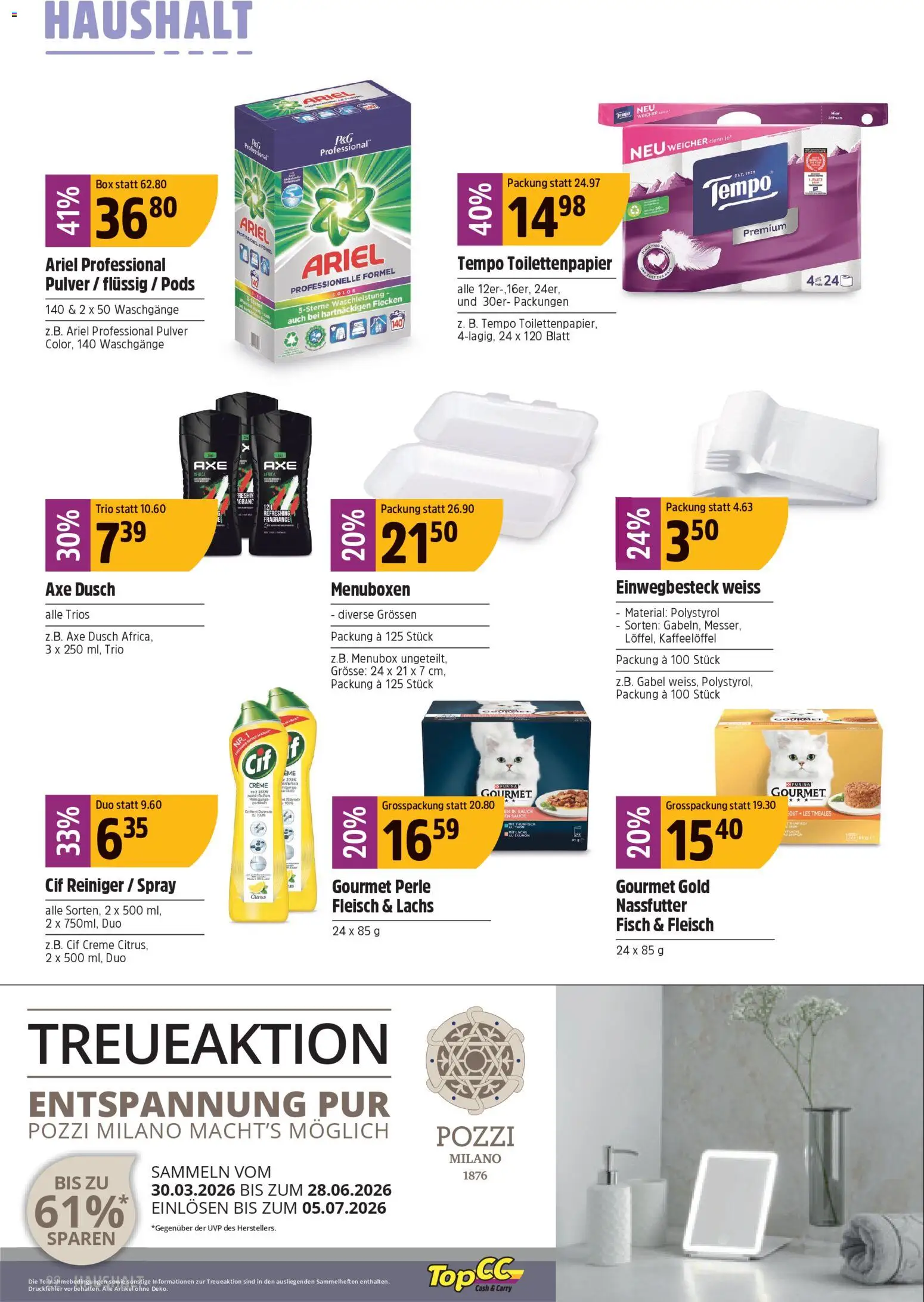 TopCC aktionen – gültig ab 06.04.2026 | Seite: 22 | Produkte: Box, Pulver, Creme, Toilettenpapier