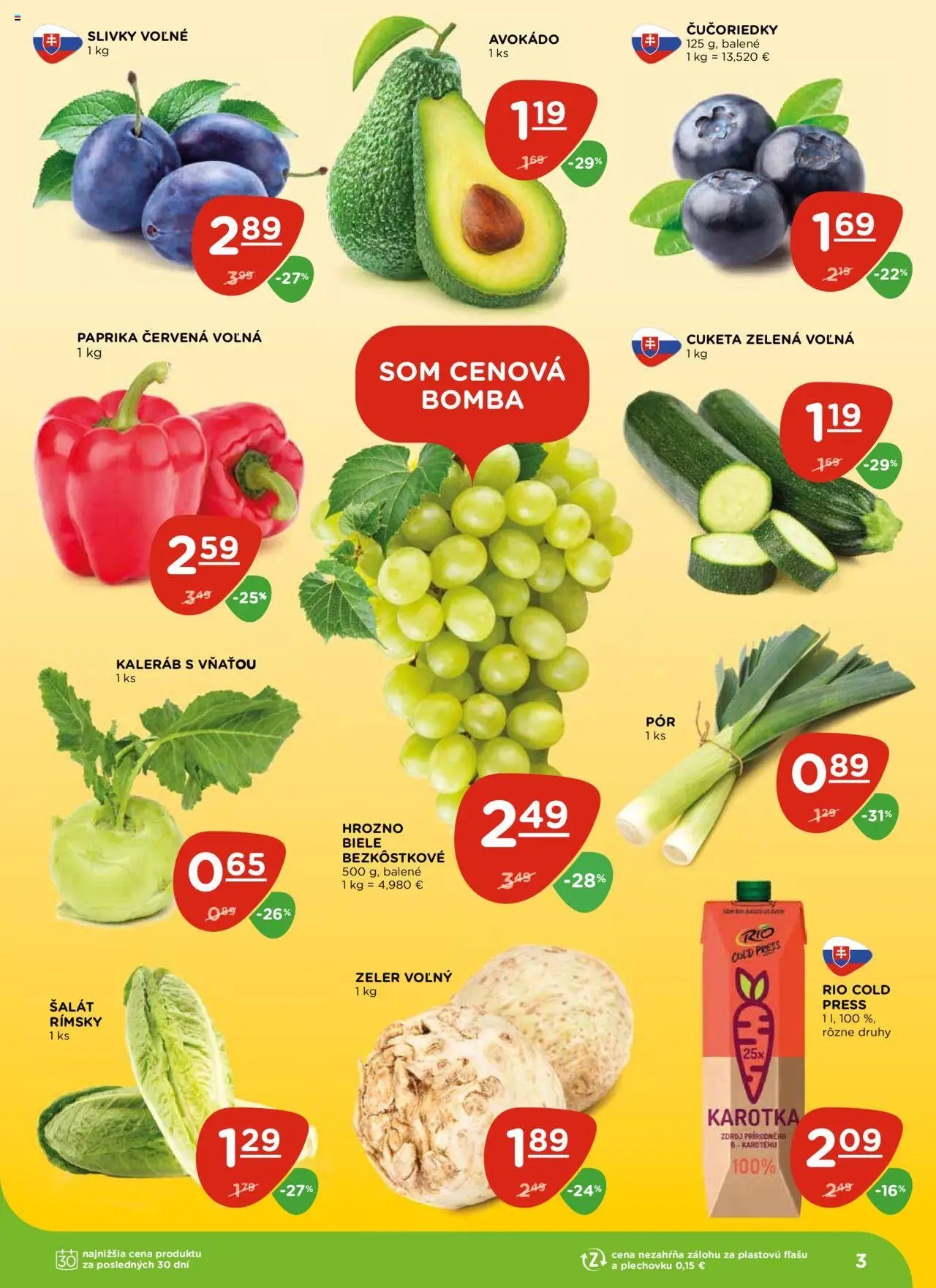 Terno leták │ platný od 31.07.2025 | Strana: 3 | Produkty: Paprika, Čučoriedky, Cuketa, Zeler
