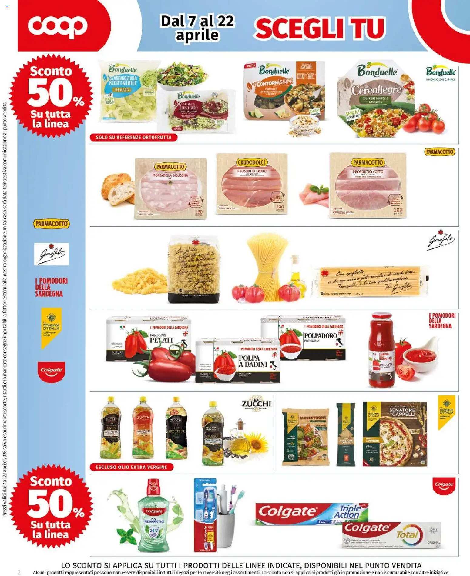 Volantino COOP del 07.04.2026 | Pagina: 2 | Prodotti: Pollo, Olio, Prosciutto, Data