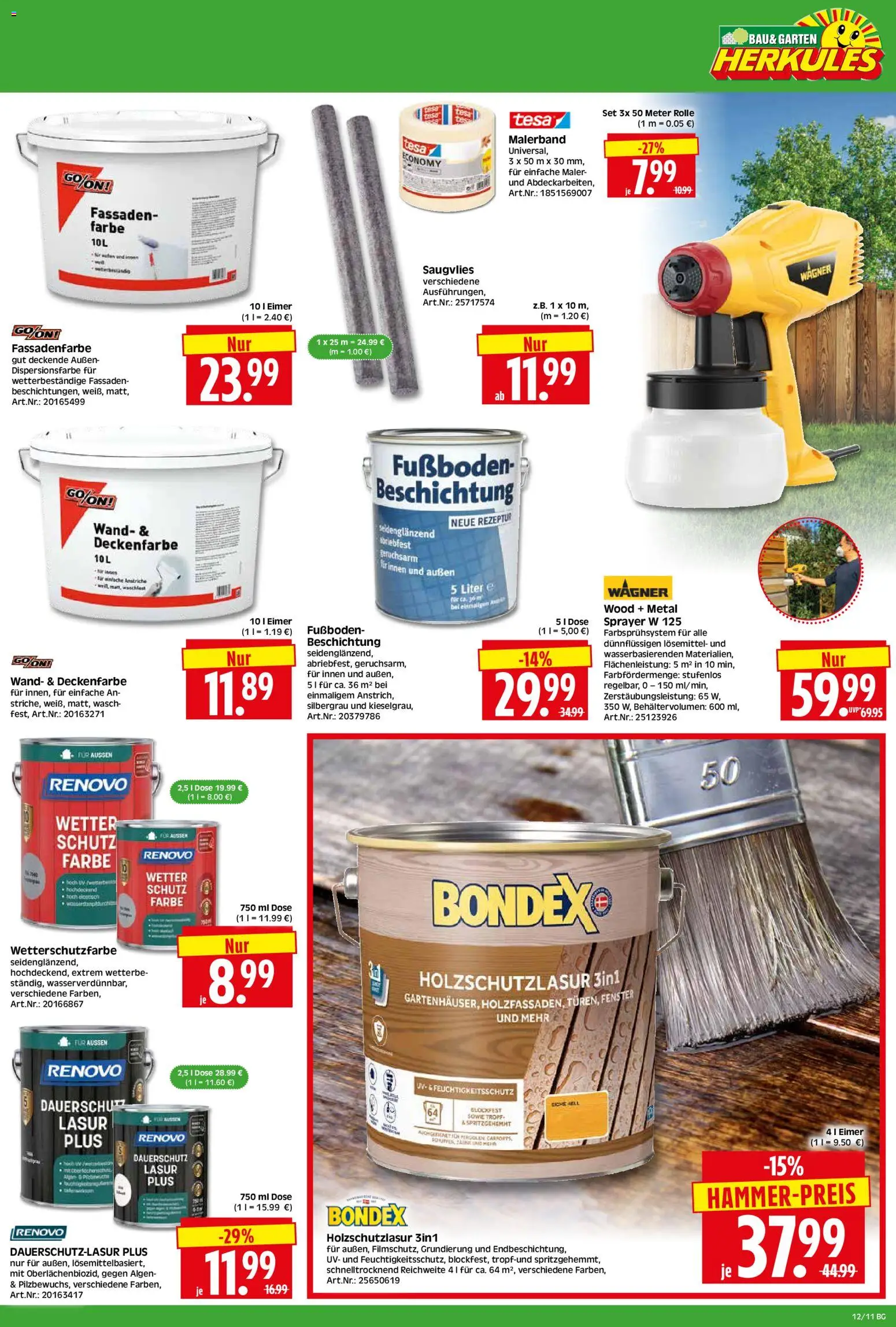 HERKULES Bau & Garten – gültig ab 16.03.2026 | Seite: 11 | Produkte: Tür